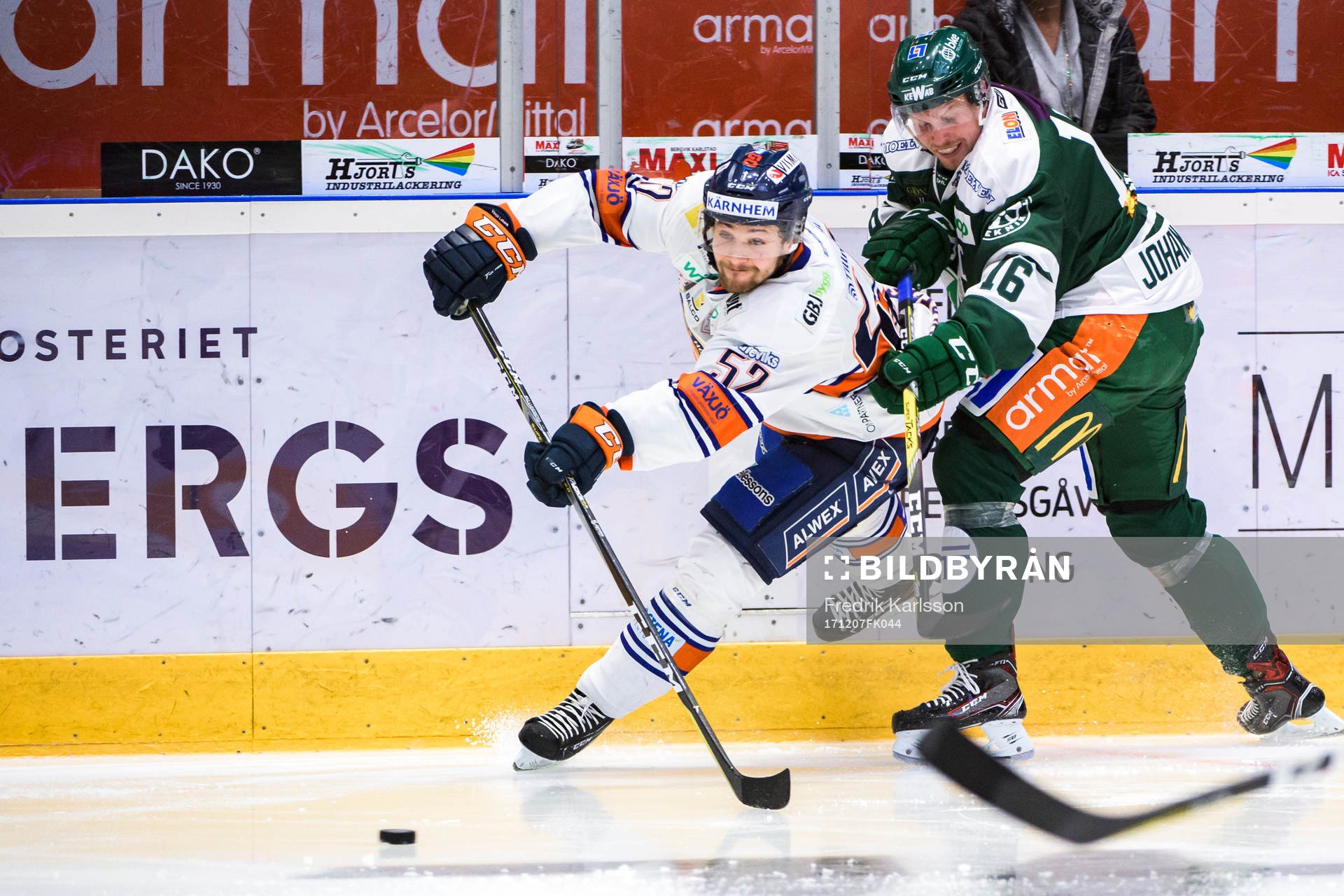 Växjös Arvid Lundberg och Färjestads Alexander Johansson
