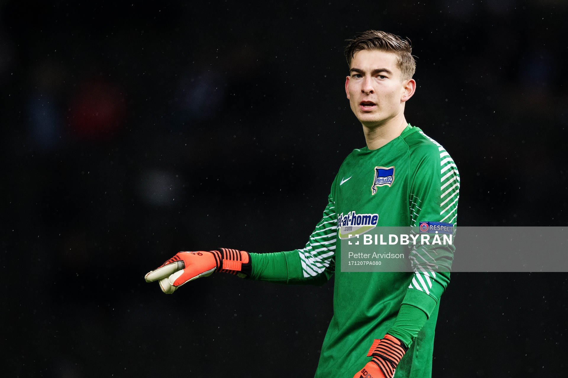 Hertha Berlins målvakt Jonathan Klinsmann