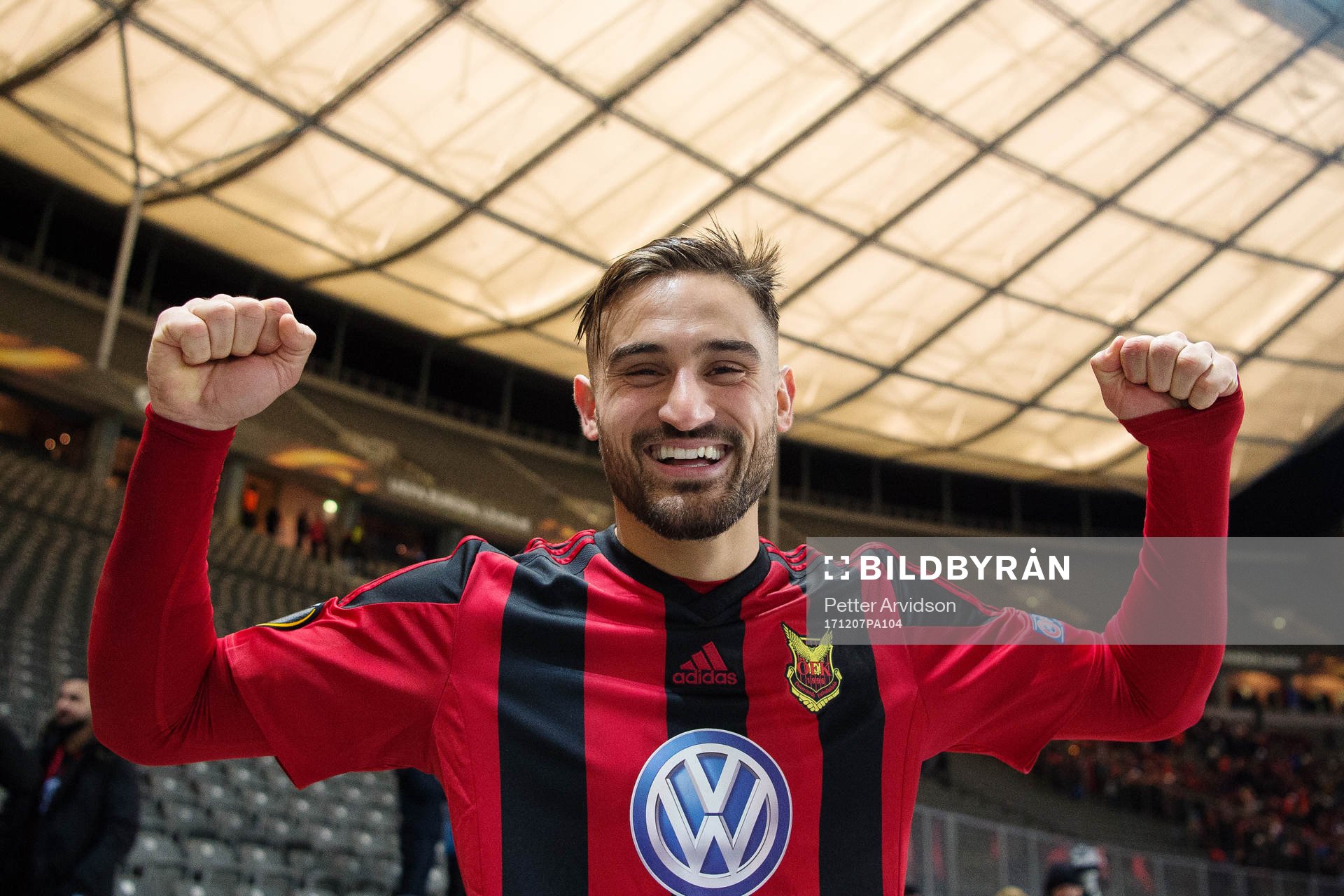 Östersunds Sotirios Papagiannopoulus jublar