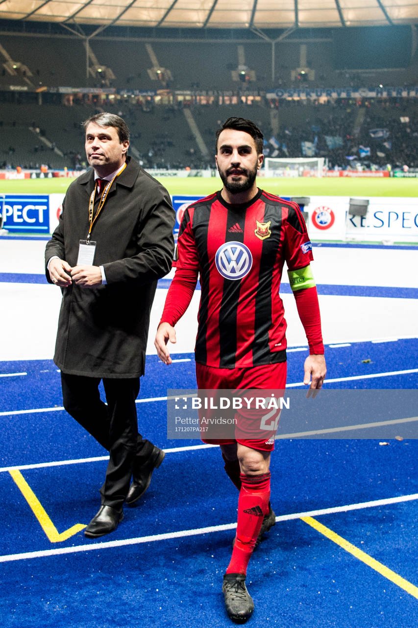 Östersunds ordförande Daniel Kindberg och Brwa Nouri