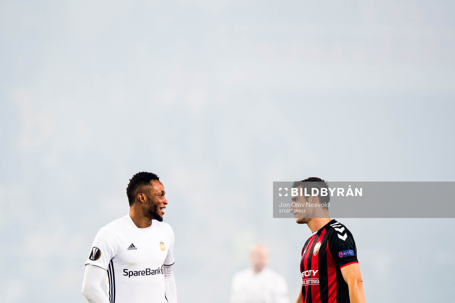 Samuel Adegbenro of Rosenborg and Nikola Gligorov of FK