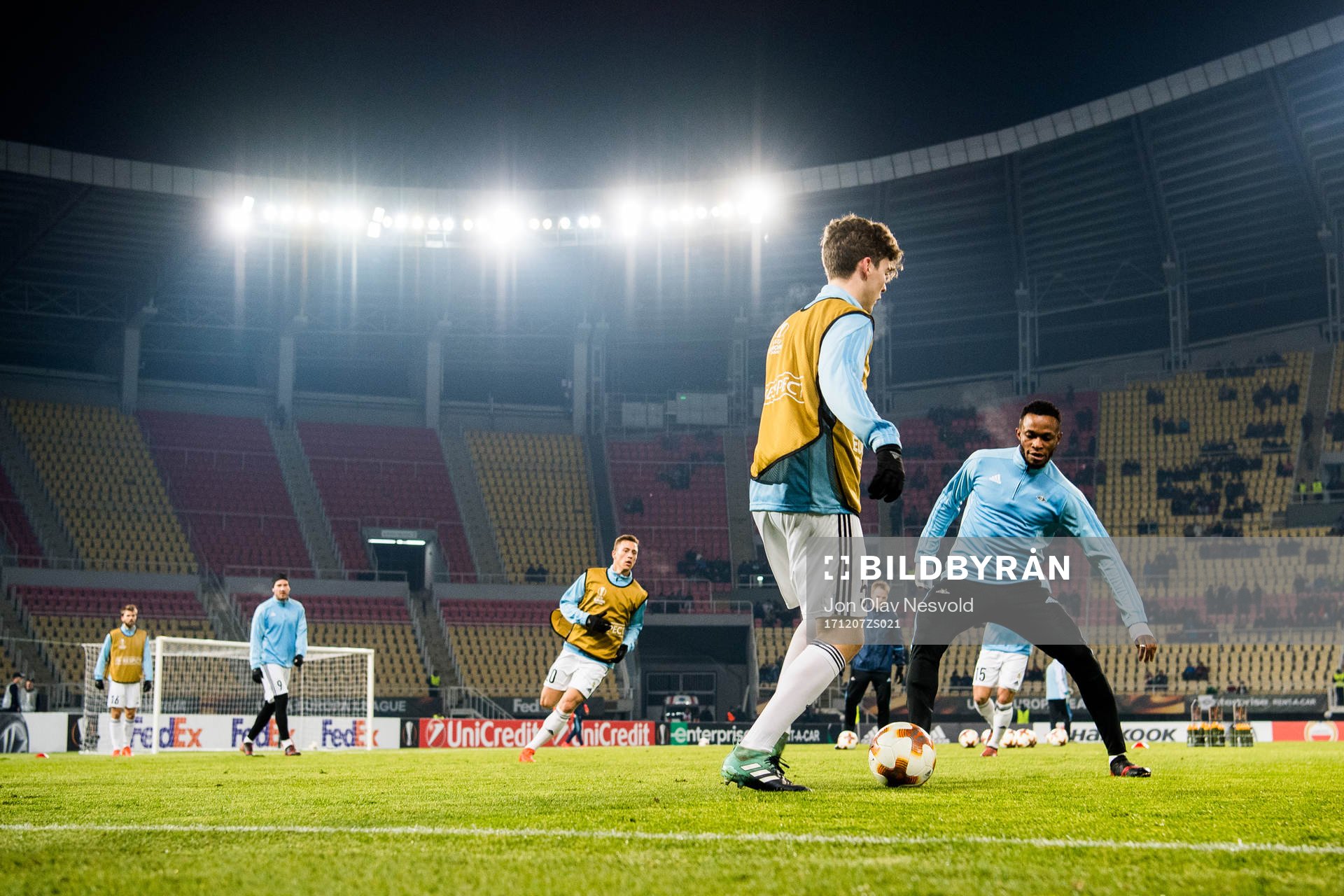 Jacob Rasmussen and Samuel Adegbenro of Rosenborg