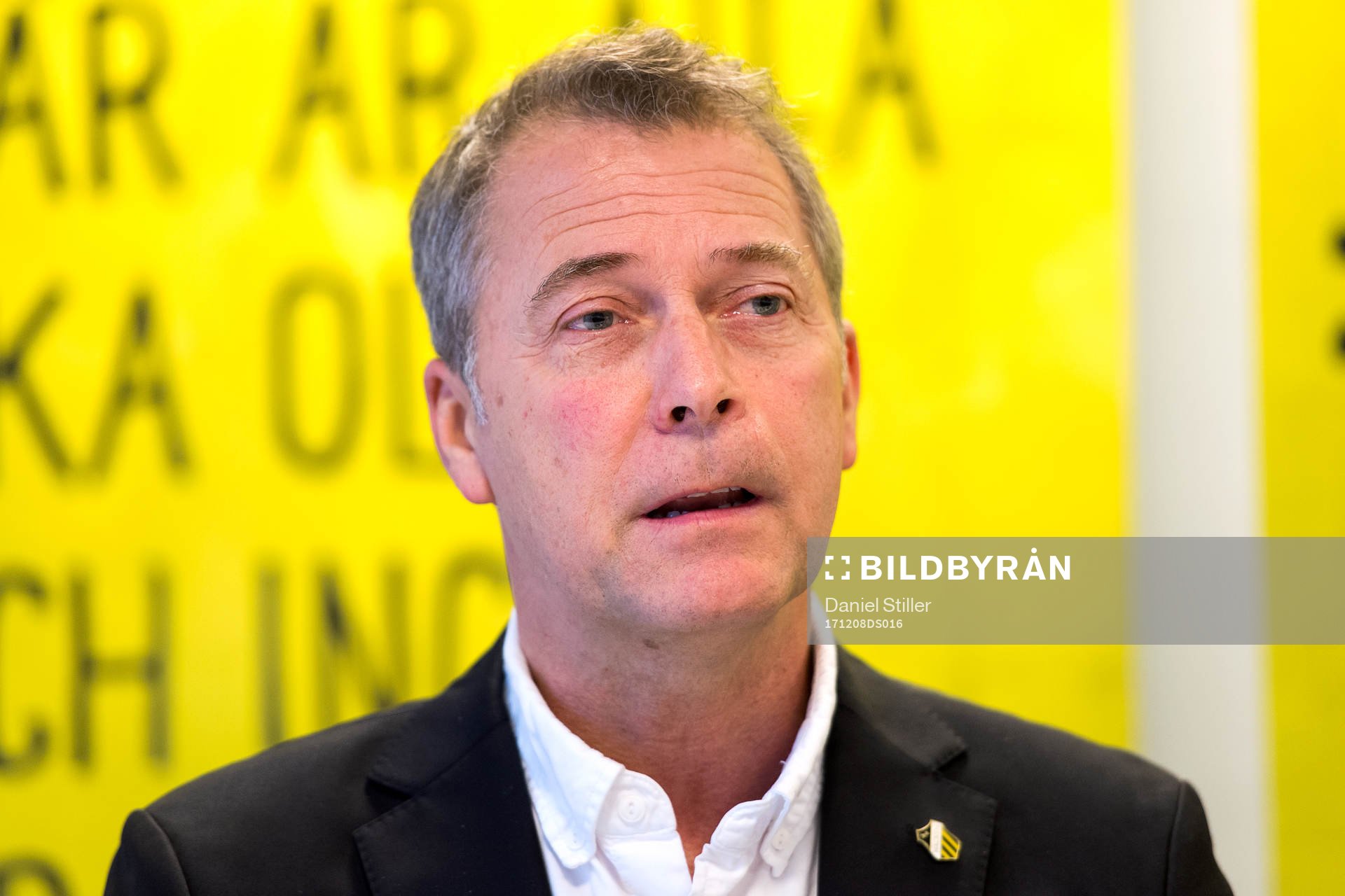 Sportchef Sonny Karlsson under en pressträff den 8 december 2017 i Göteborg.