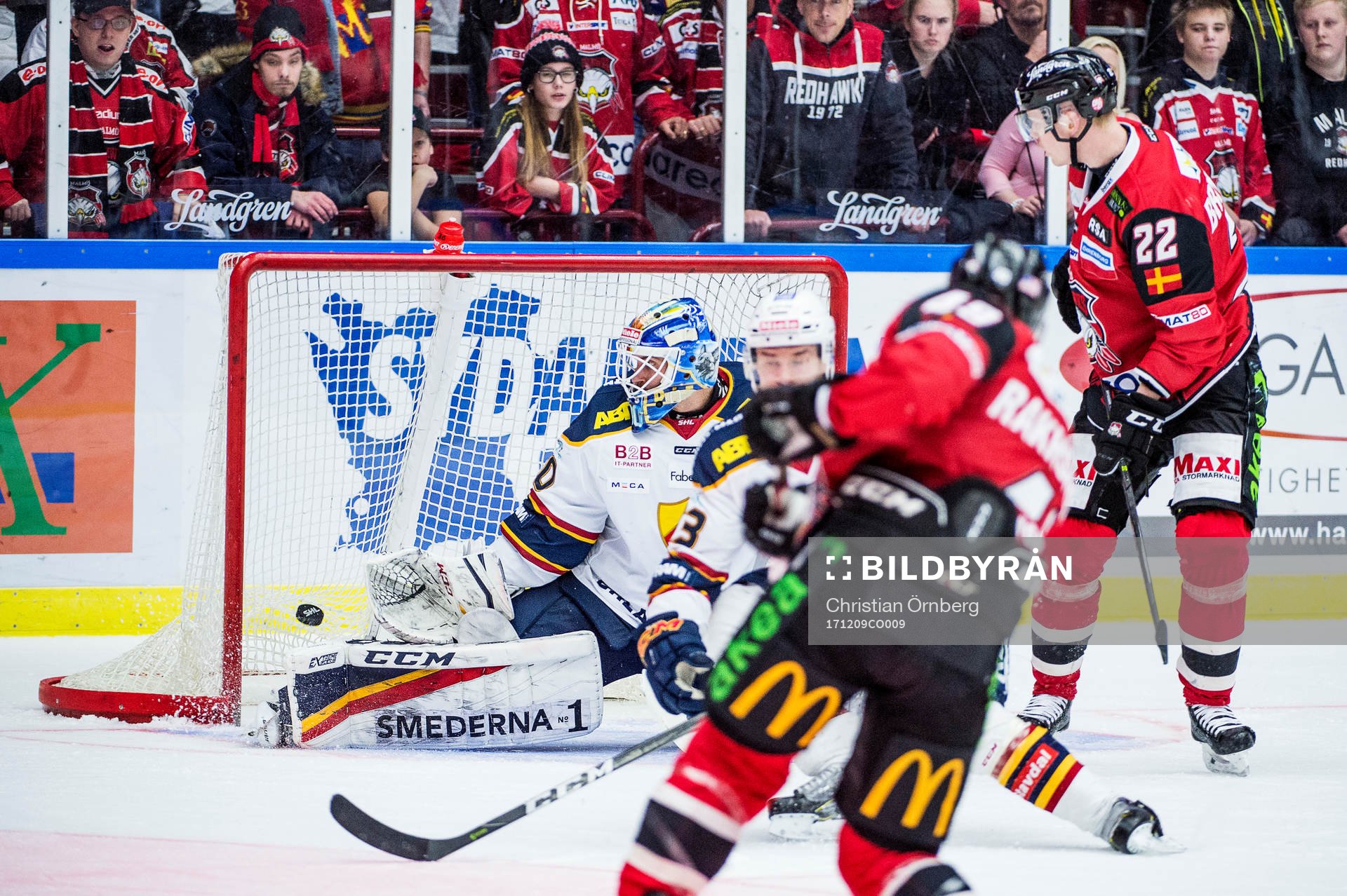 Malmö Redhawks Rhett Rakhshani sätter 2-0 på