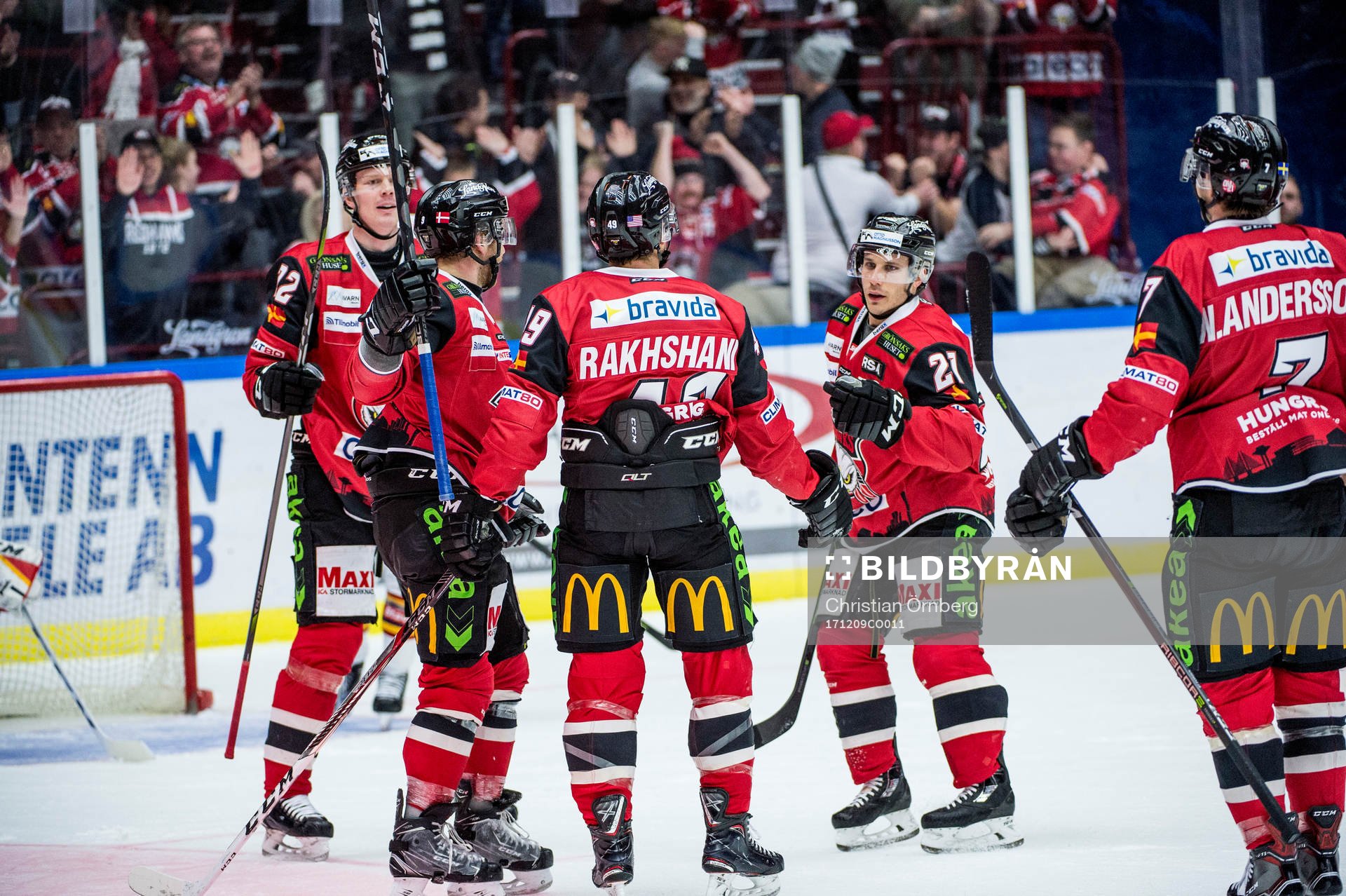 Malmö Redhawks Lars Bryggman, Frederik Storm, Rhett