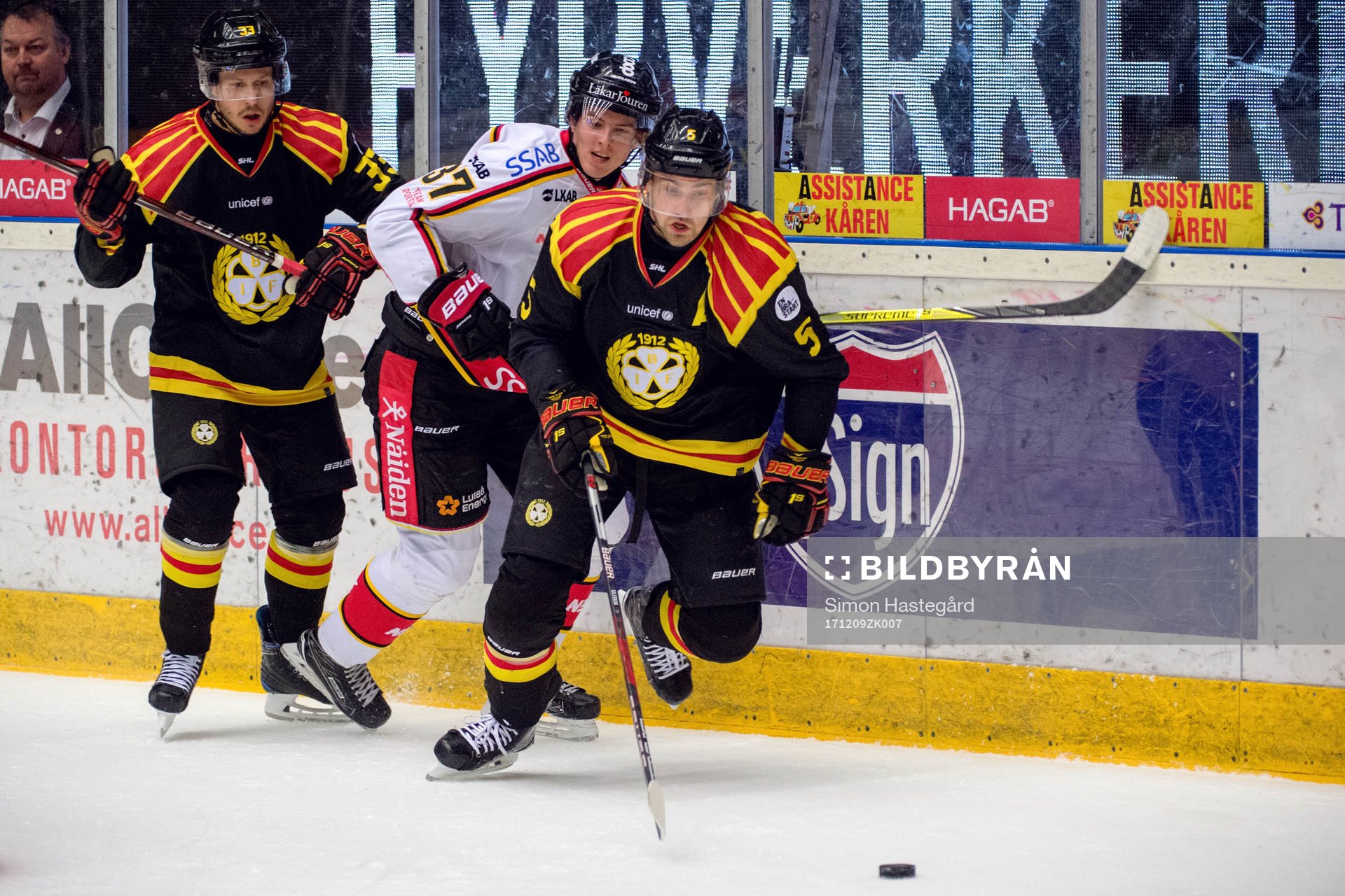 Brynäs Elias Fälth  och Lukas Kilström och Luleås Isac