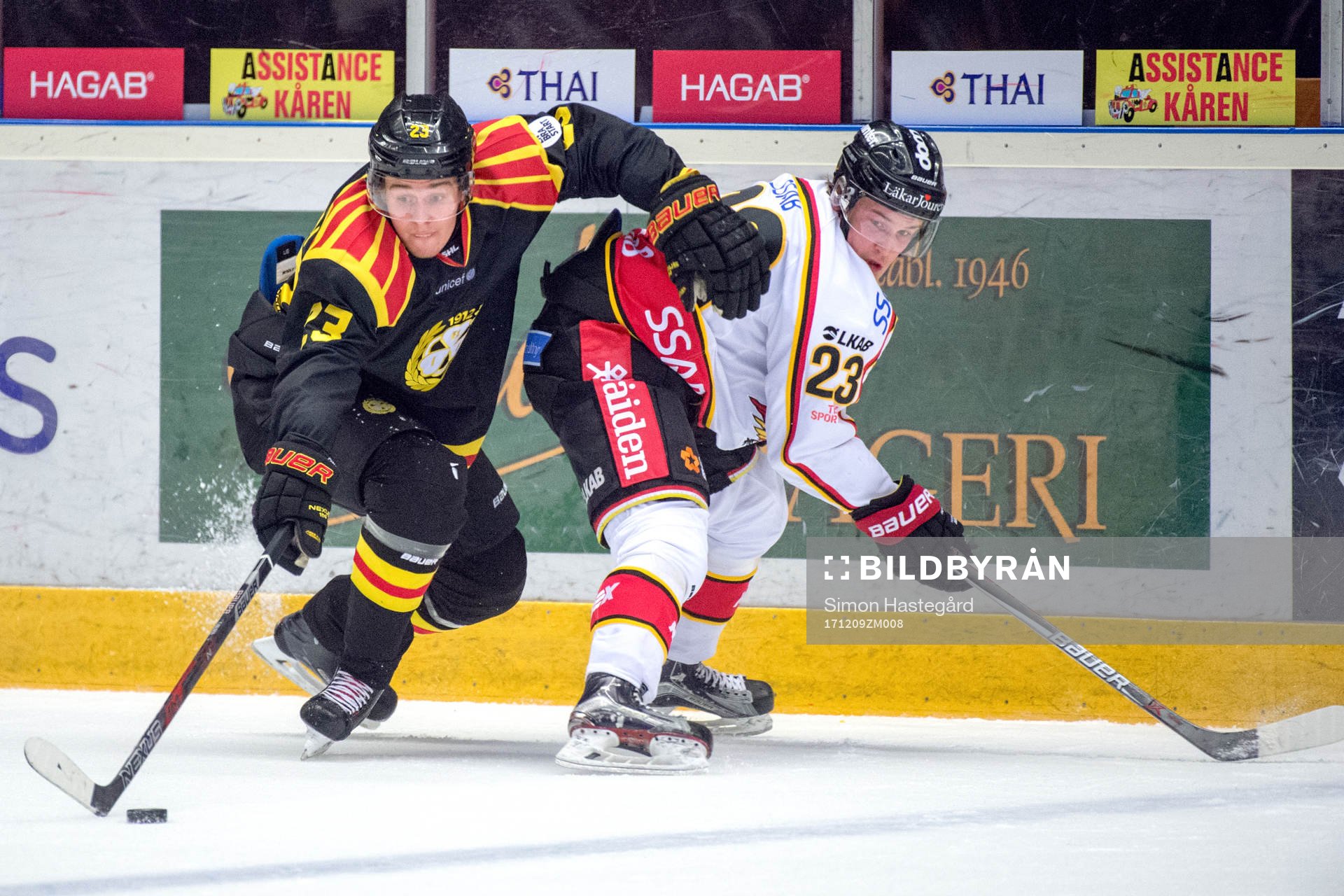 Brynäs Lucas Carlsson  och Luleås Marcus Collin