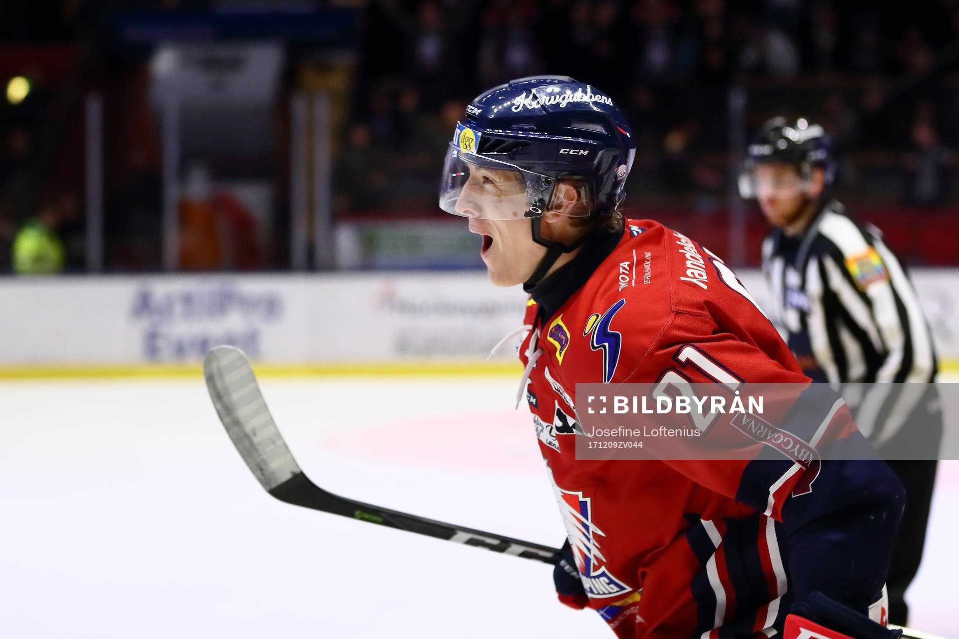 Linköpings Emil Sylvegård jublar
