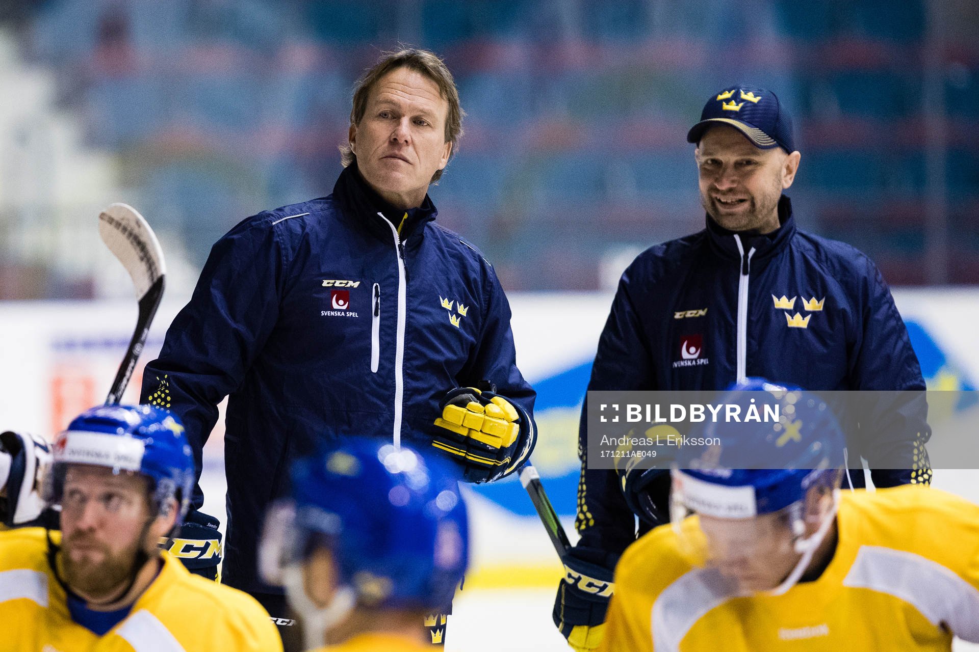 Sveriges assisterande förbundskapten Johan Garpenlöv och