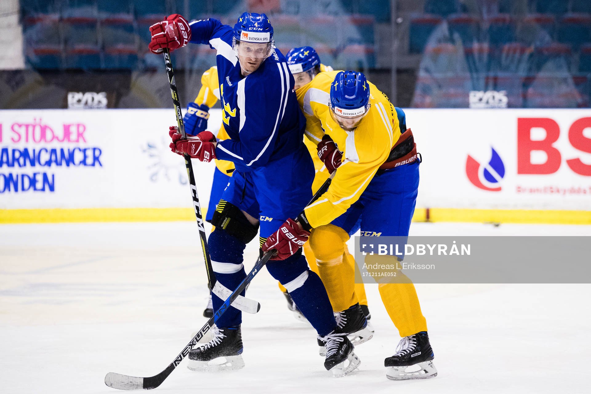 Sveriges Staffan Kronwall och Jonas Junland