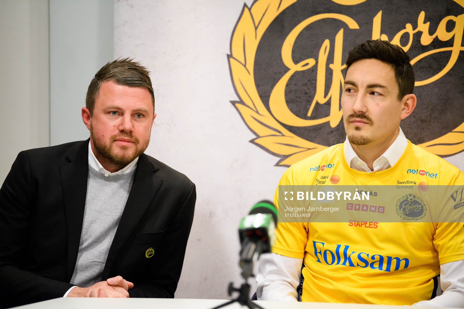 Elfsborgs manager Jimmy Thelin och nyförvärv Stefan