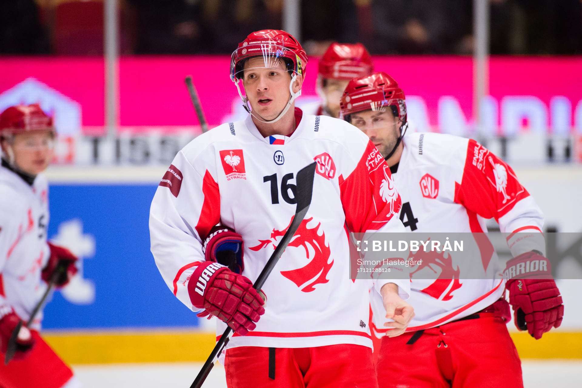 Daniel Rakos of Ocelari Trinec celebrates the 0-1 goal by