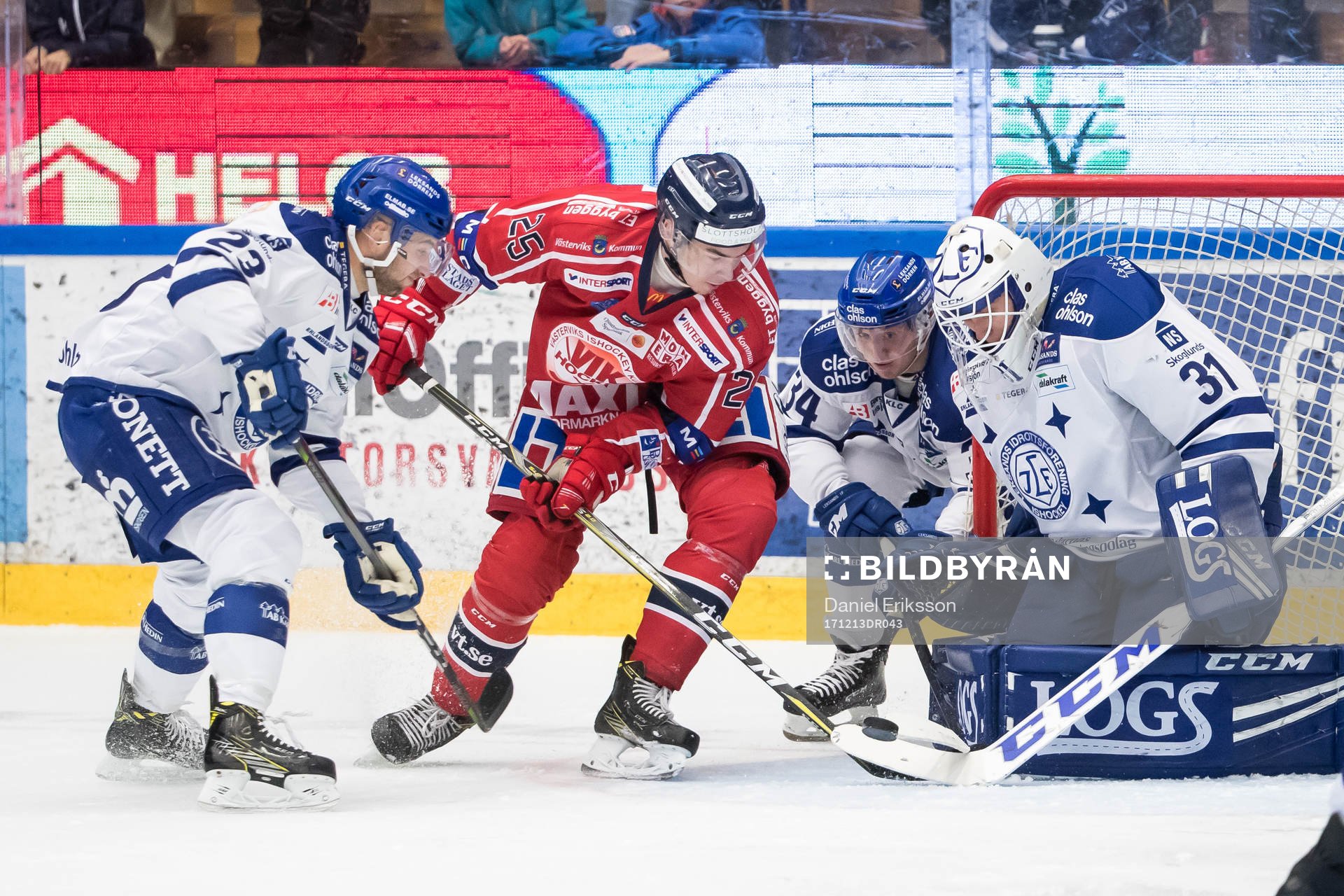 Leksands Alex Friesen och Västerviks Patrik Blomberg och