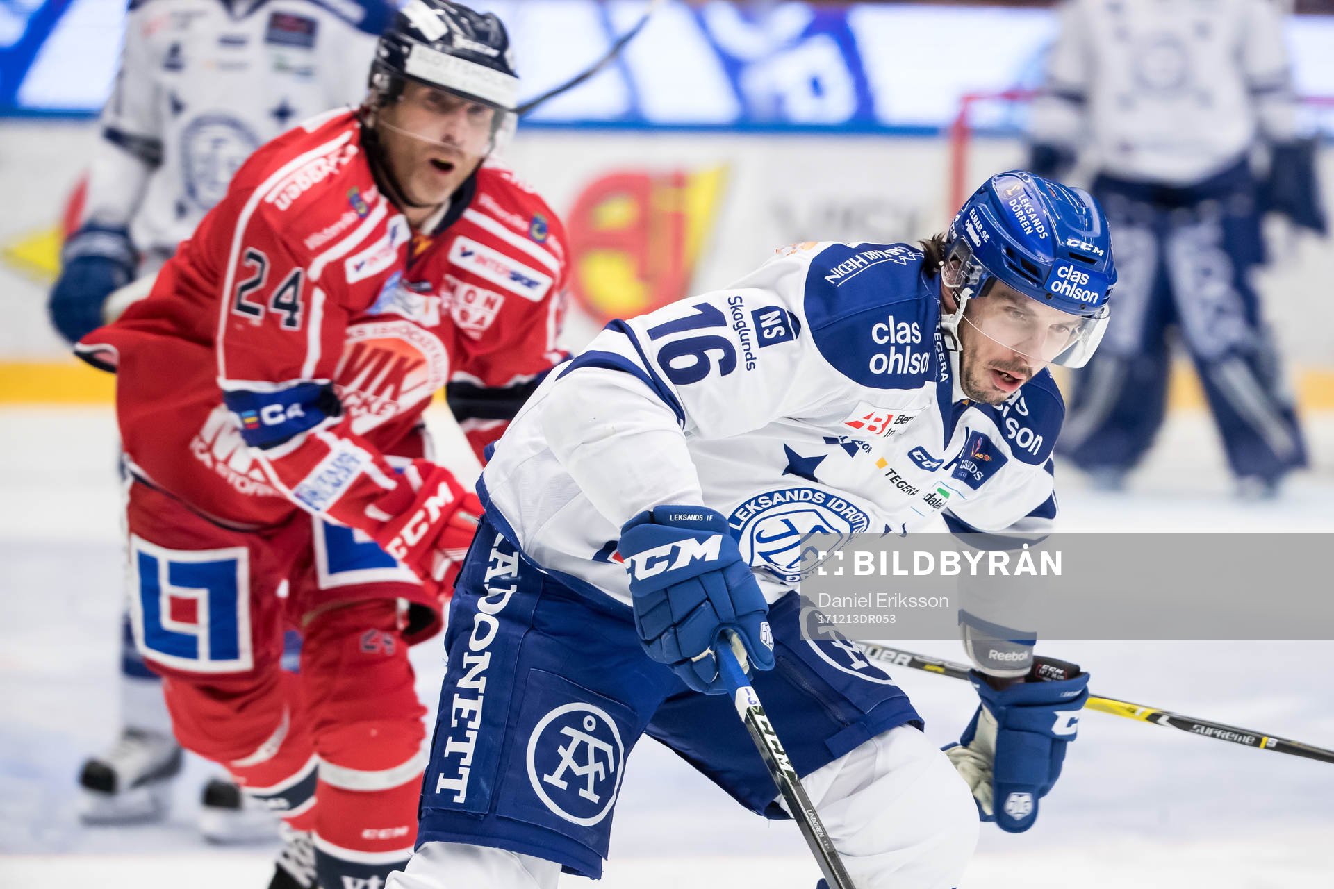Leksands Fredrik Lindgren  i ishockeymatchen i