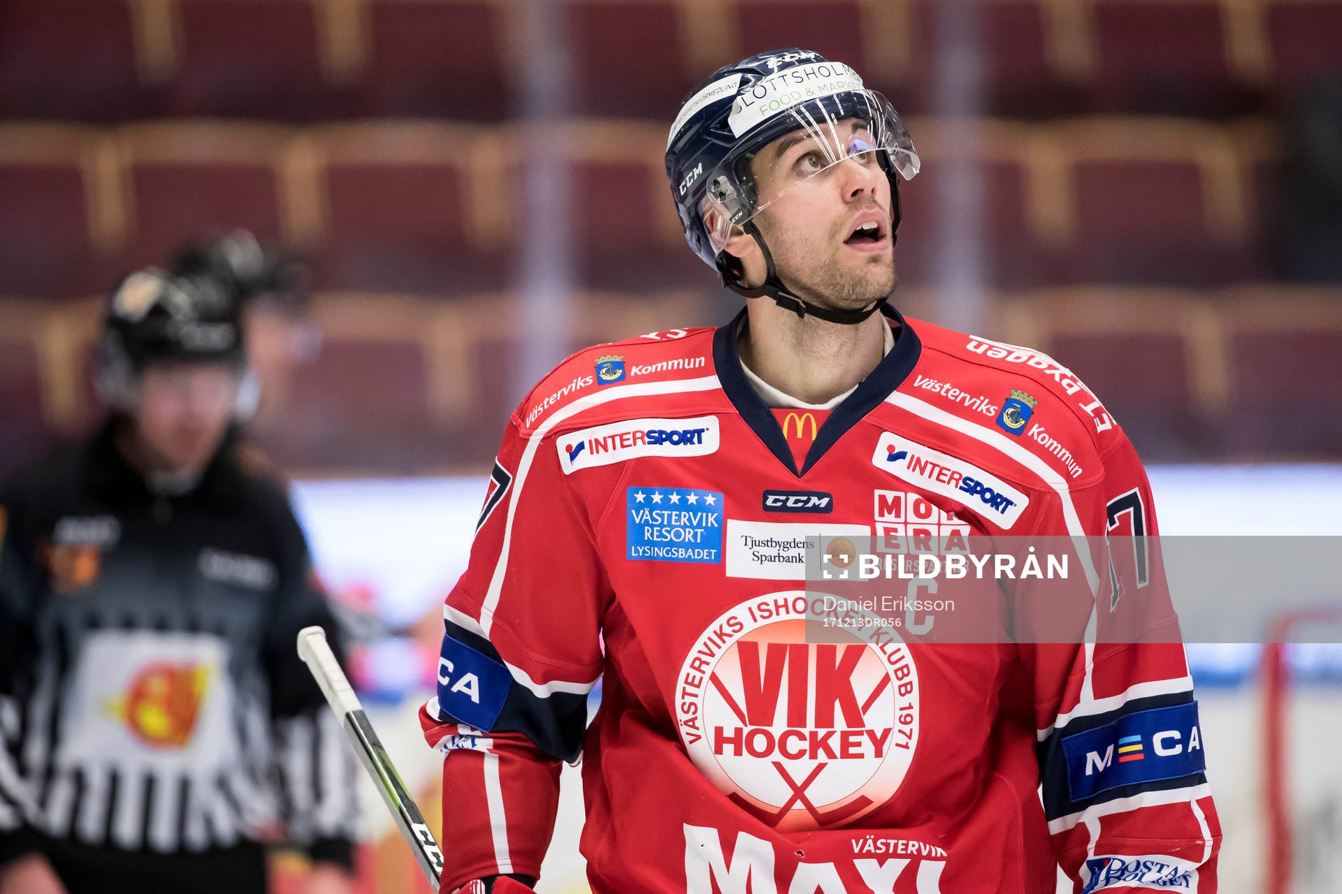 Västerviks Dan Pettersson  i ishockeymatchen i