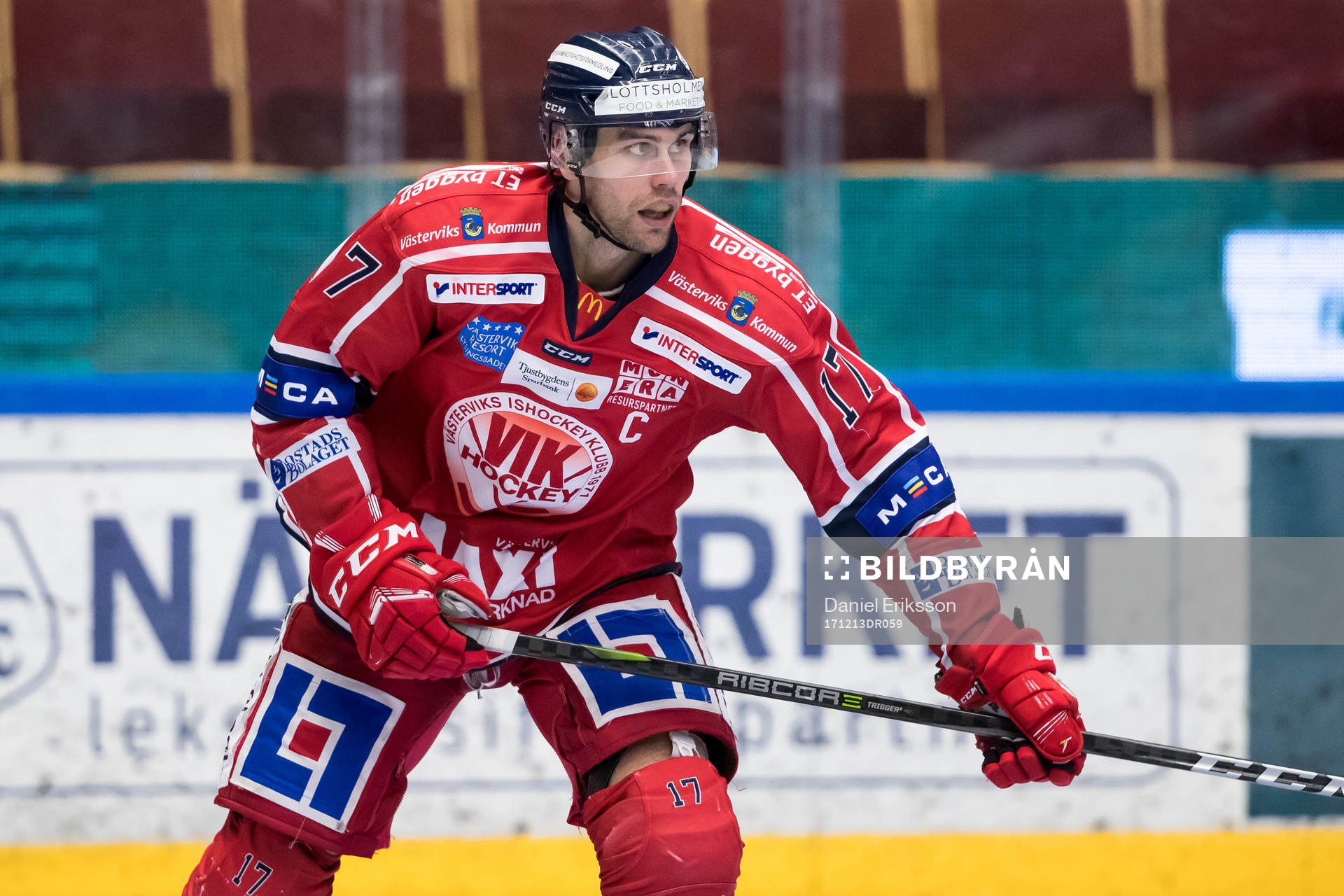 Västerviks Dan Pettersson  i ishockeymatchen i