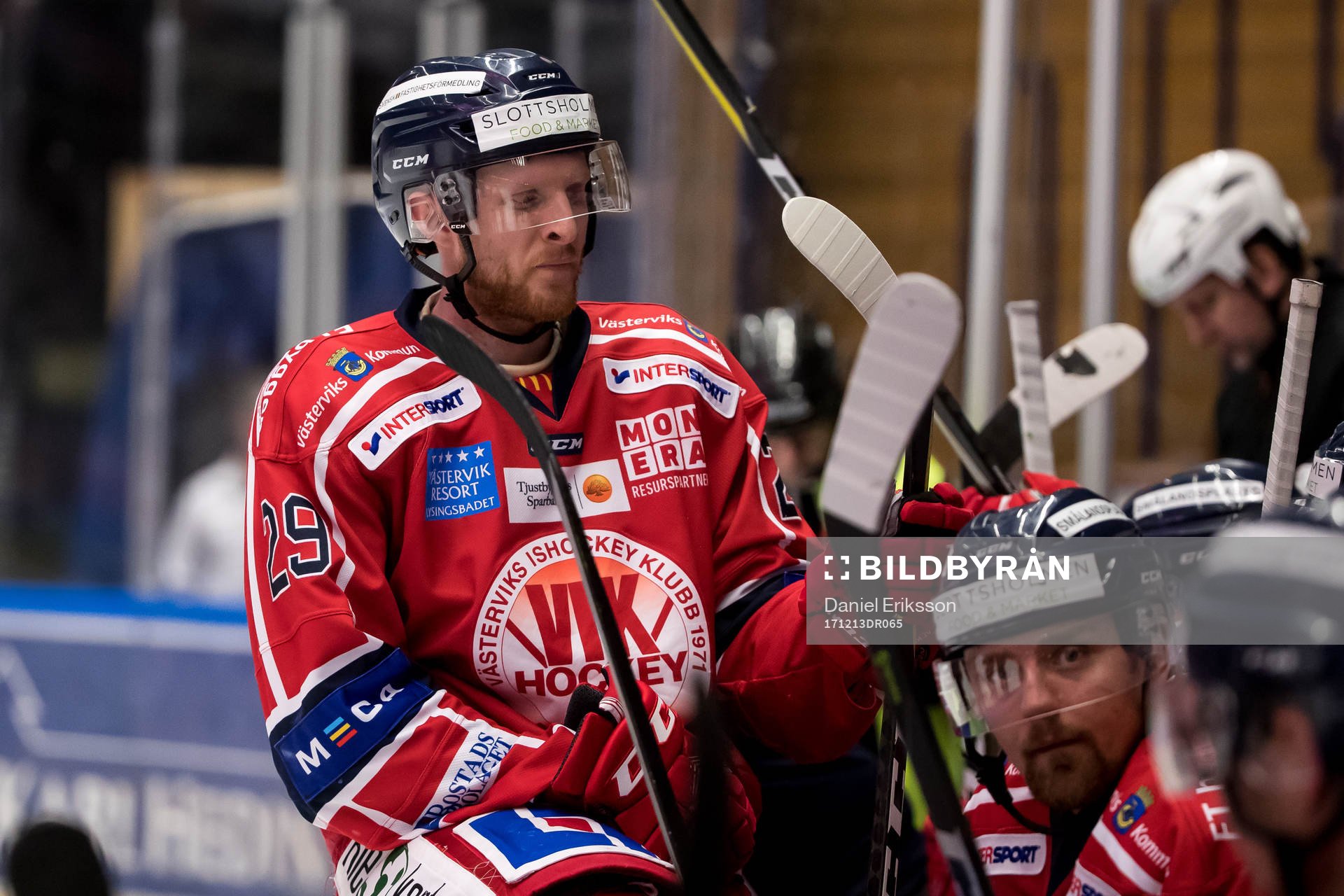 Västerviks Christopher Fish  i ishockeymatchen i
