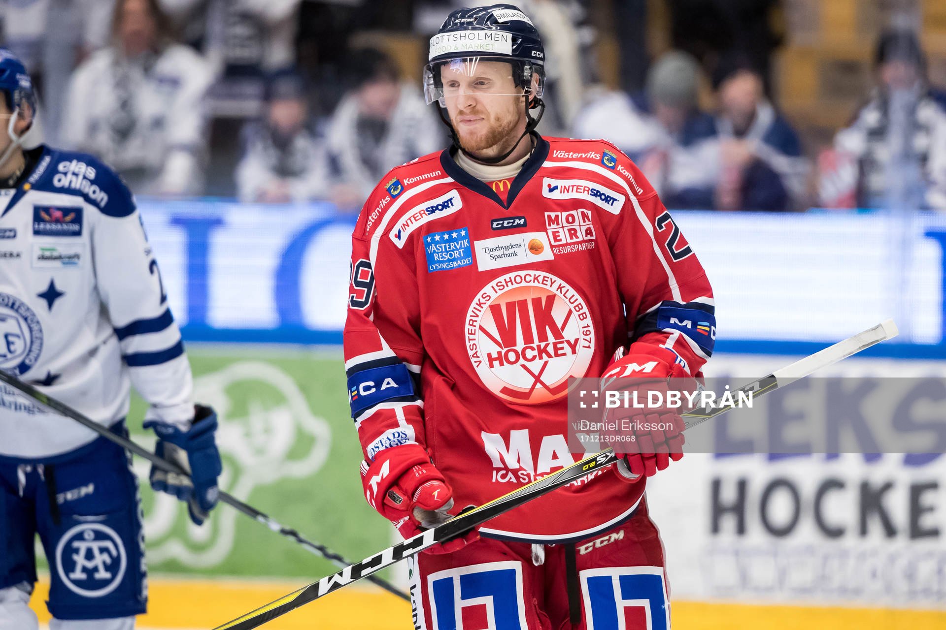 Västerviks Christopher Fish  i ishockeymatchen i