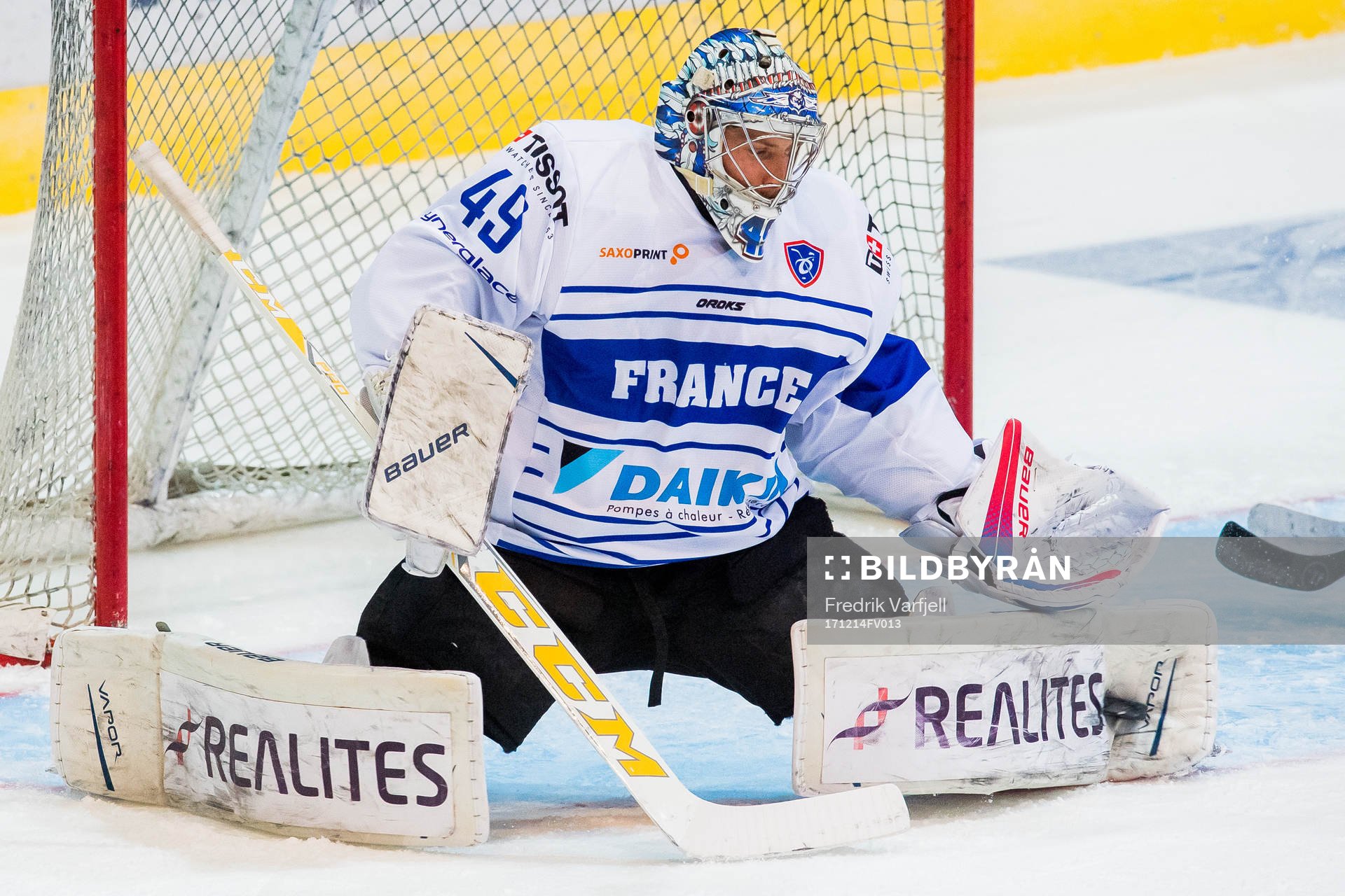 Goaltender Florian Hardy of France