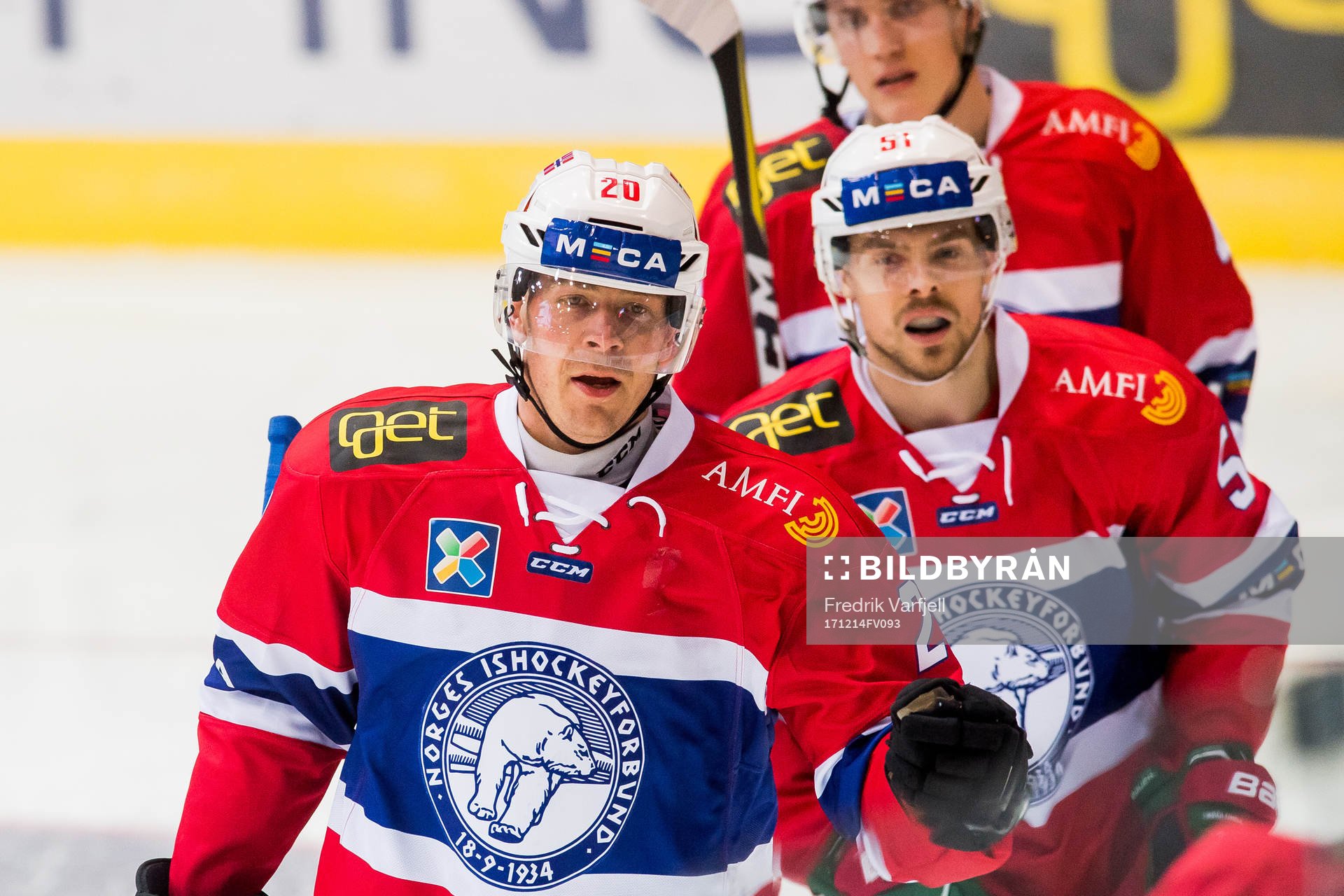 Anders Bastiansen of Norway celebrates with his teammates