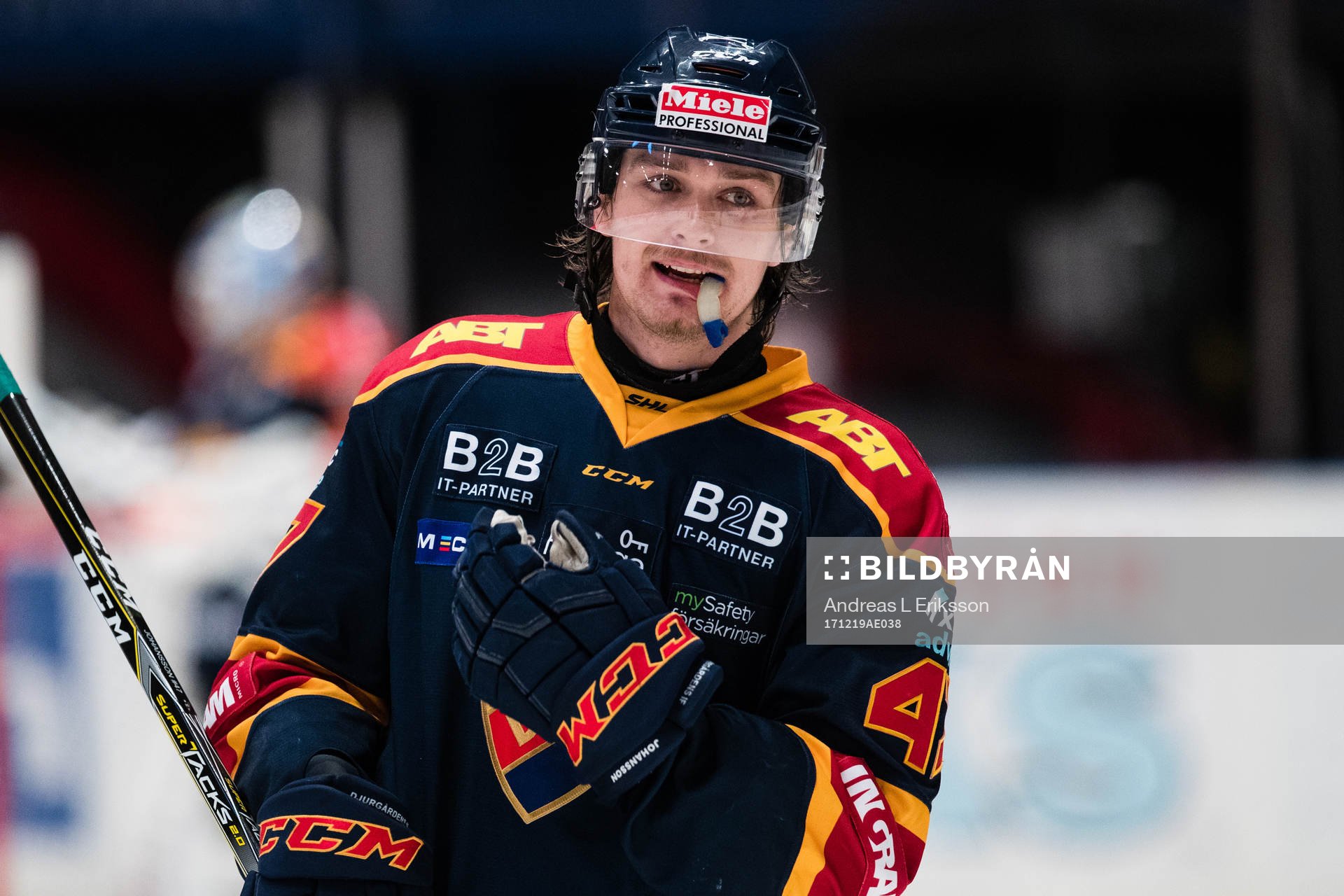 Djurgårdens Linus Johansson jublar