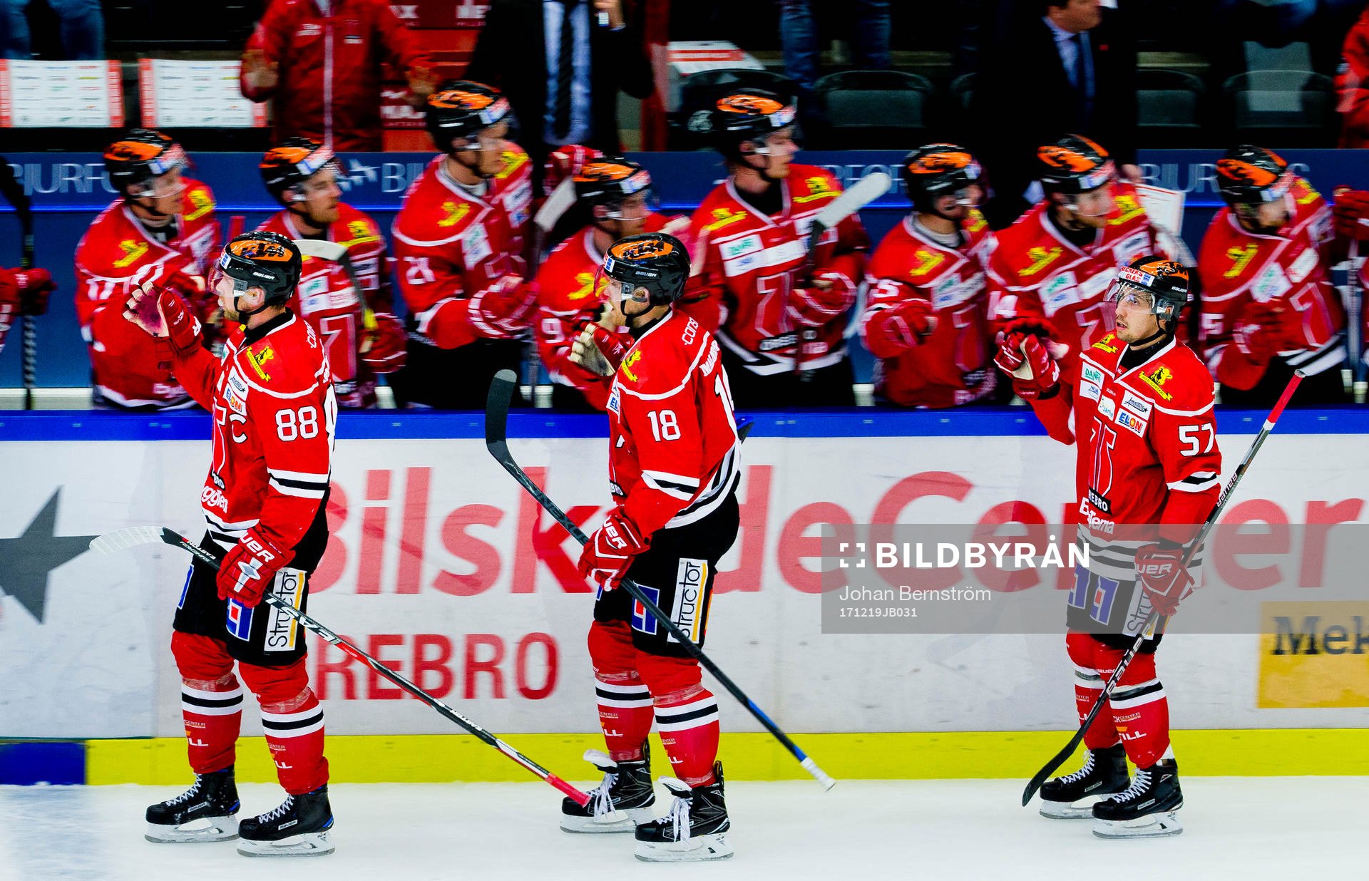 Örebros Viktor Ekbom, Joakim Andersson och Daine Todd