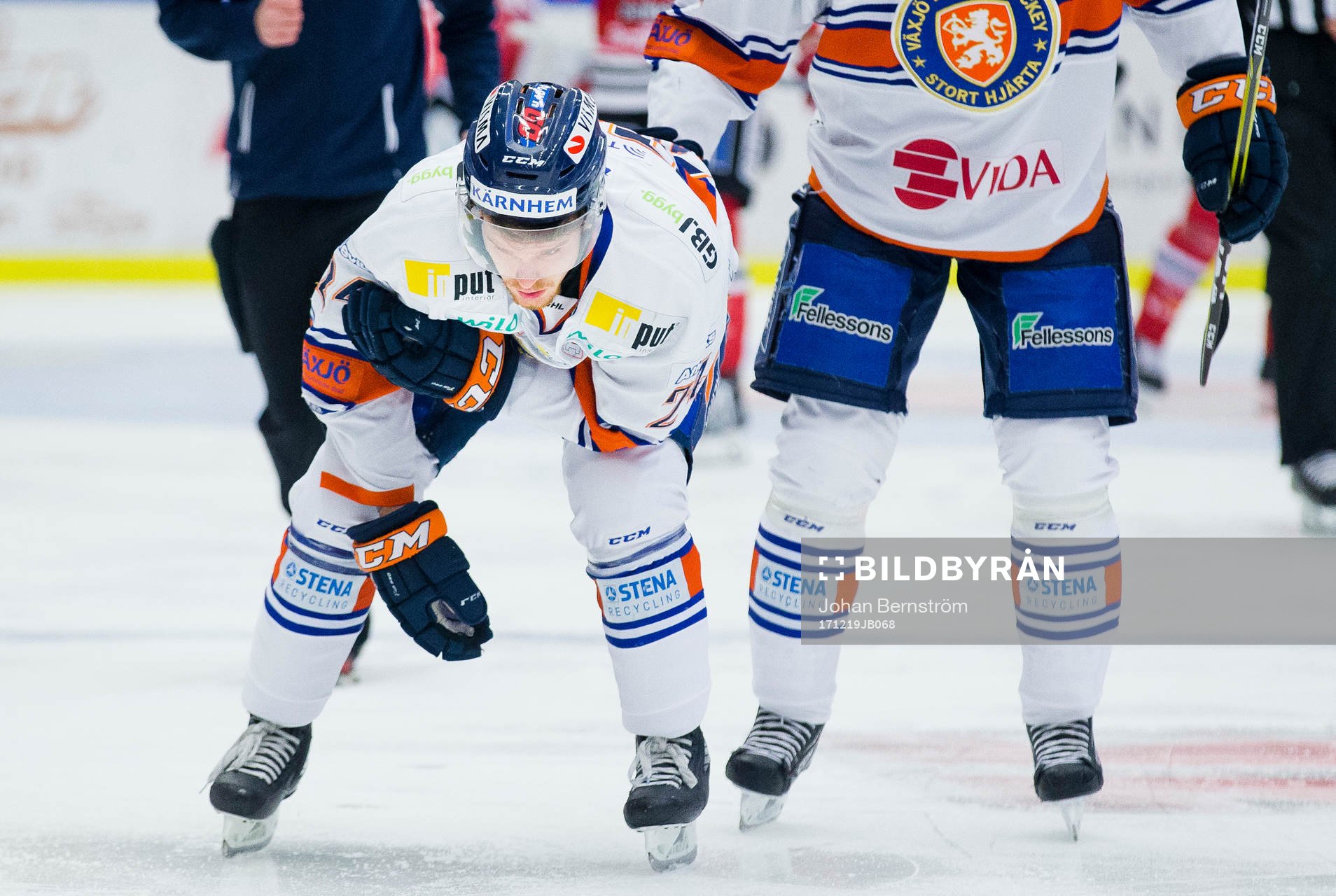 Växjös Brendan Shinnimin leds skadad av isen
