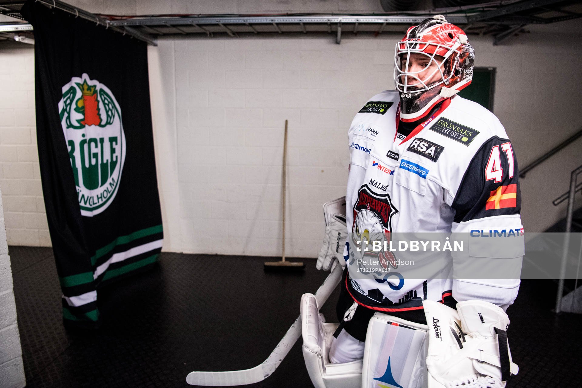 Malmö Redhawks målvakt Anton Malmborg