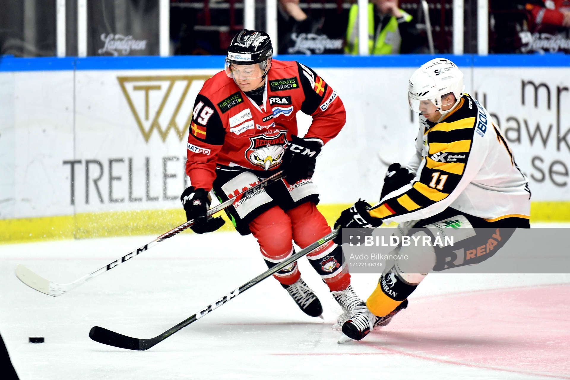 Malmö Redhawks Rhett Rakhshani och Skellefteås Henrik