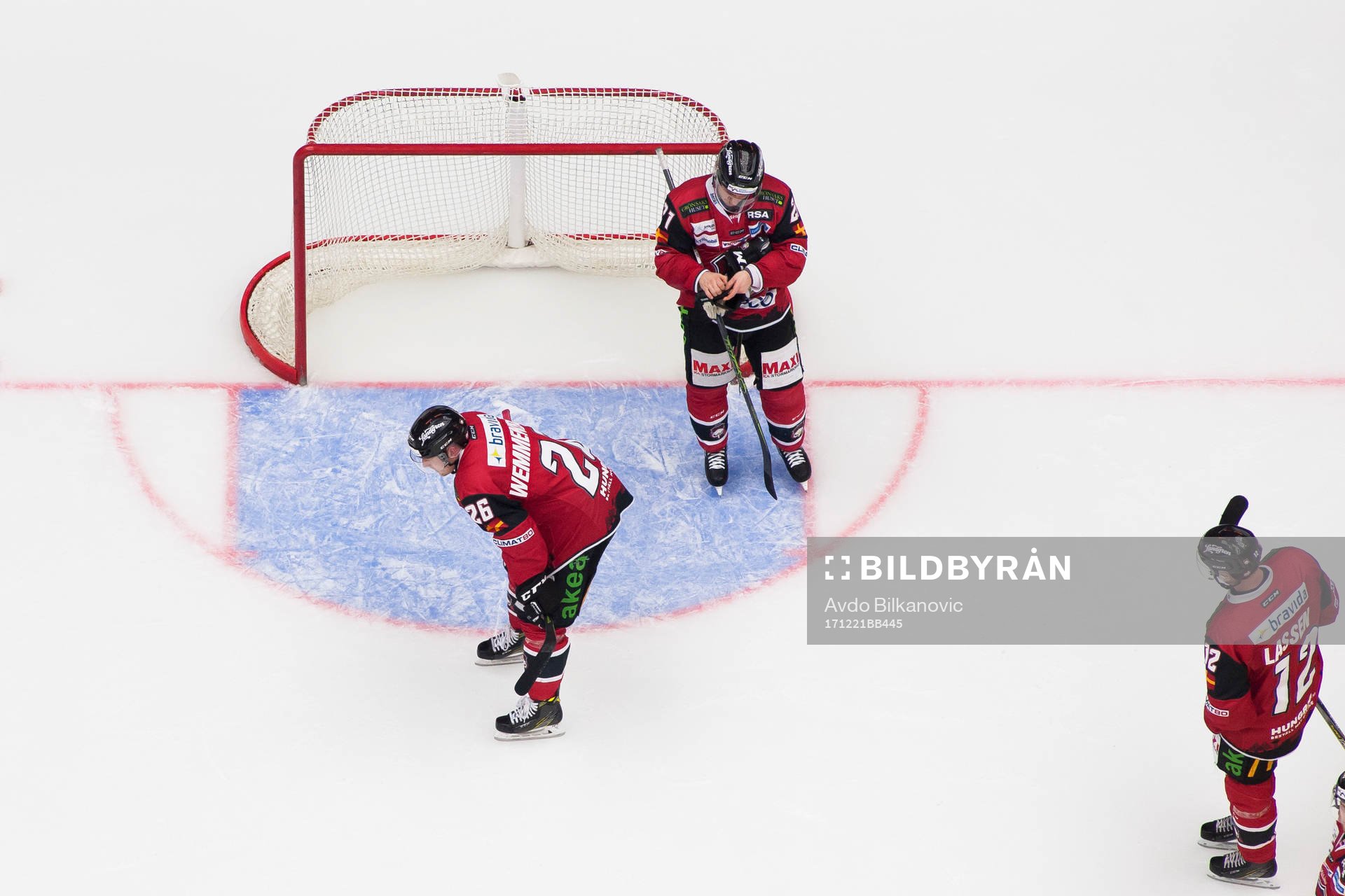 Malmö Redhawks Axel Wemmenborn, Andy Miele och Matias