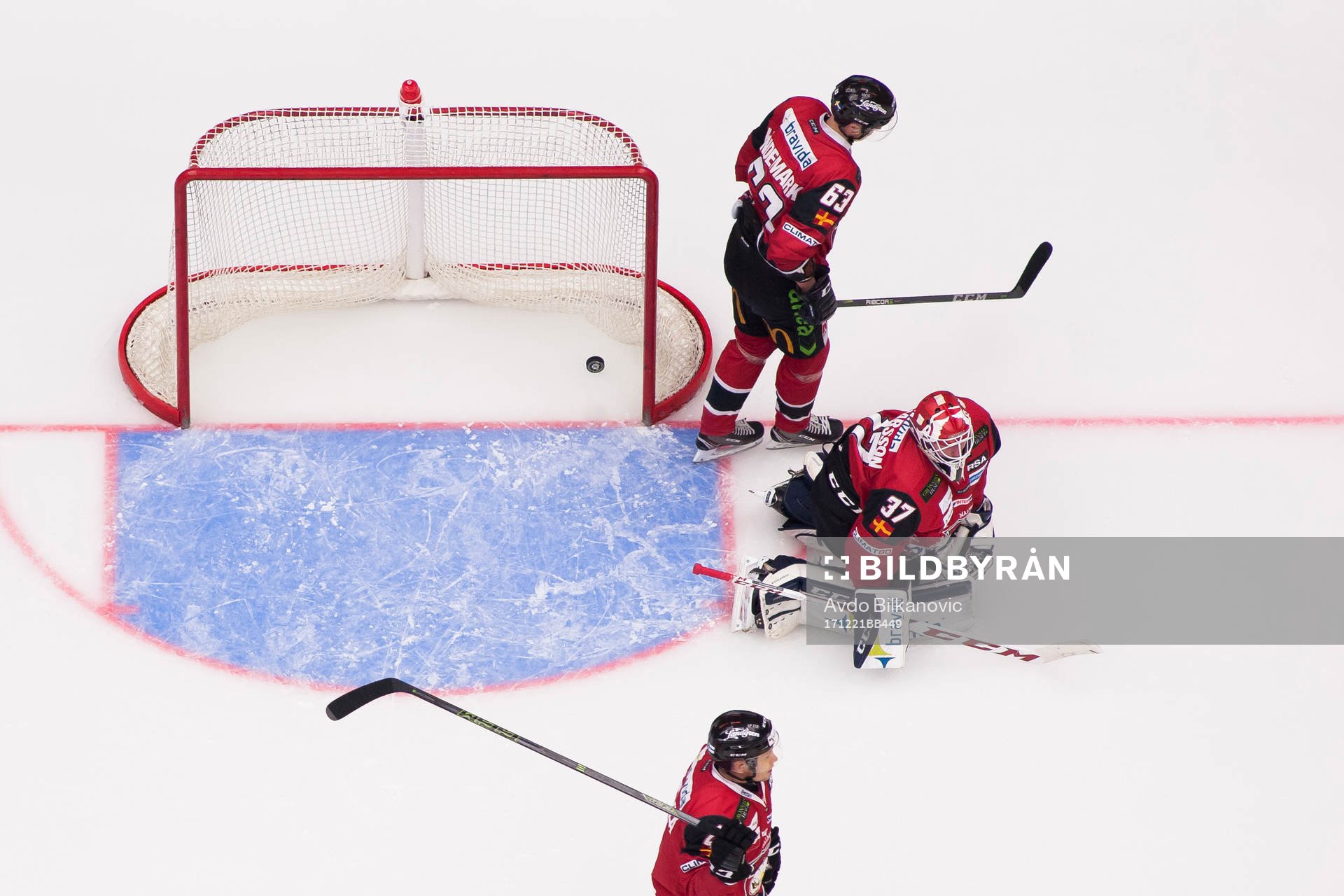 Malmö Redhawks målvakt Jonas Gunnarsson och Fredrik