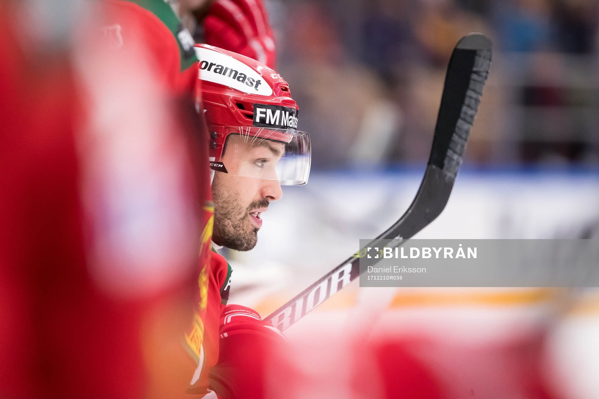 Moras Andrew Kozek  i ishockeymatchen i SHL mellan Mora och