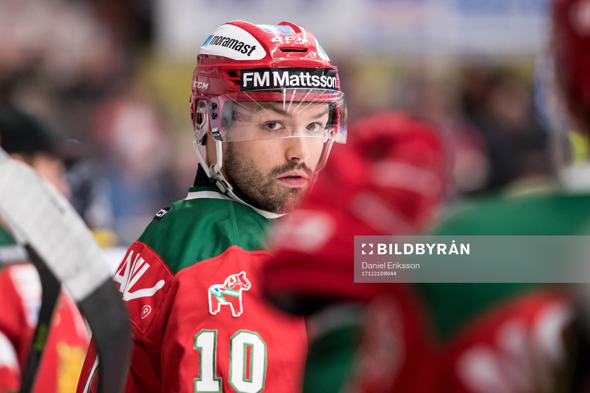 Moras Andrew Kozek  i ishockeymatchen i SHL mellan Mora och