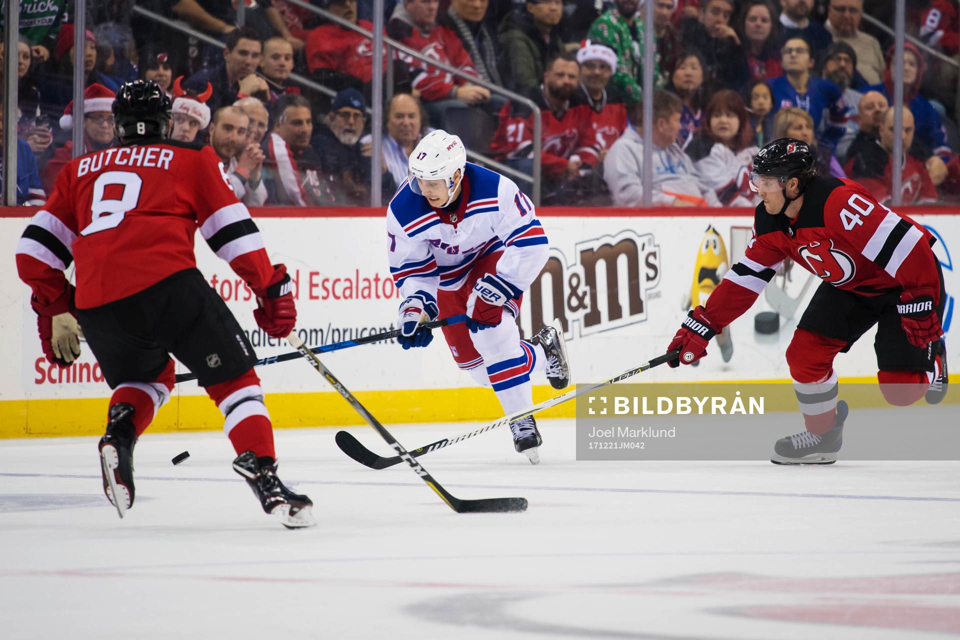 Rangers Jesper Fast och Devils Blake Coleman