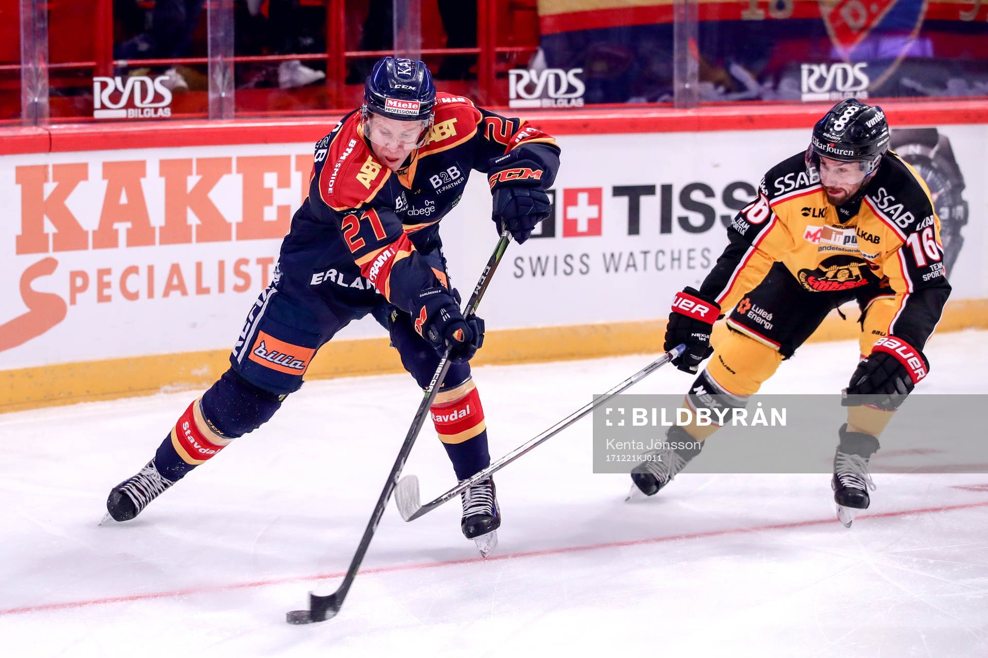 Djurgårdens Andreas Engqvist och Luleås Niklas Olausson