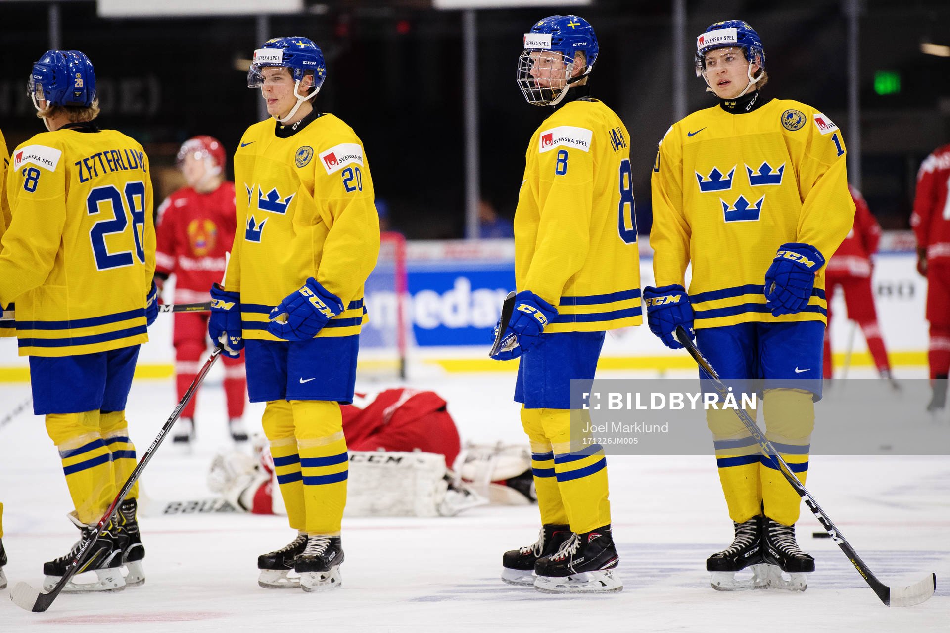 Sveriges, Isac Lundeström, Rasmus Dahlin och Marcus