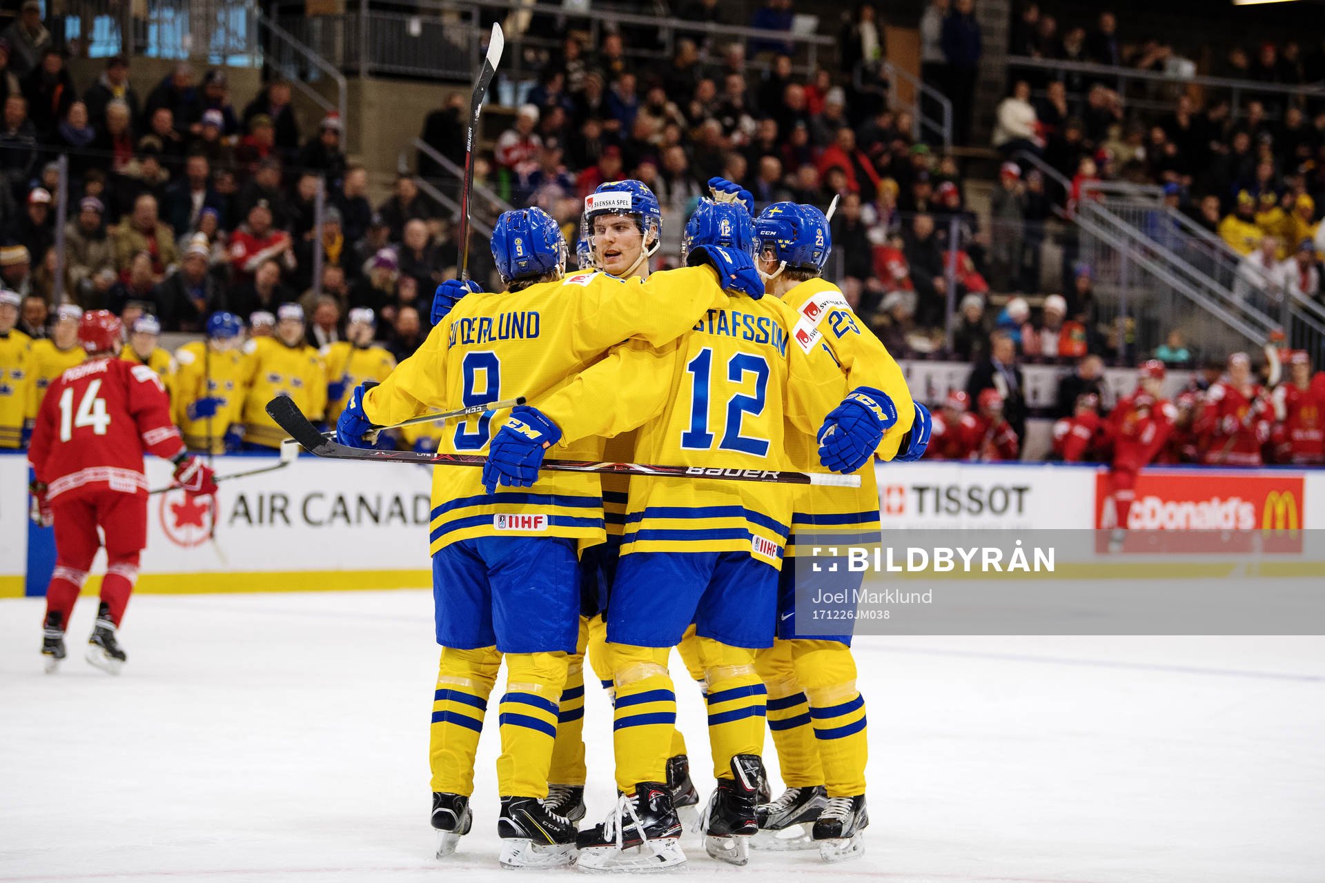 Sveriges Tim Söderlund, Isac Lundeström, Glenn Gustafsson