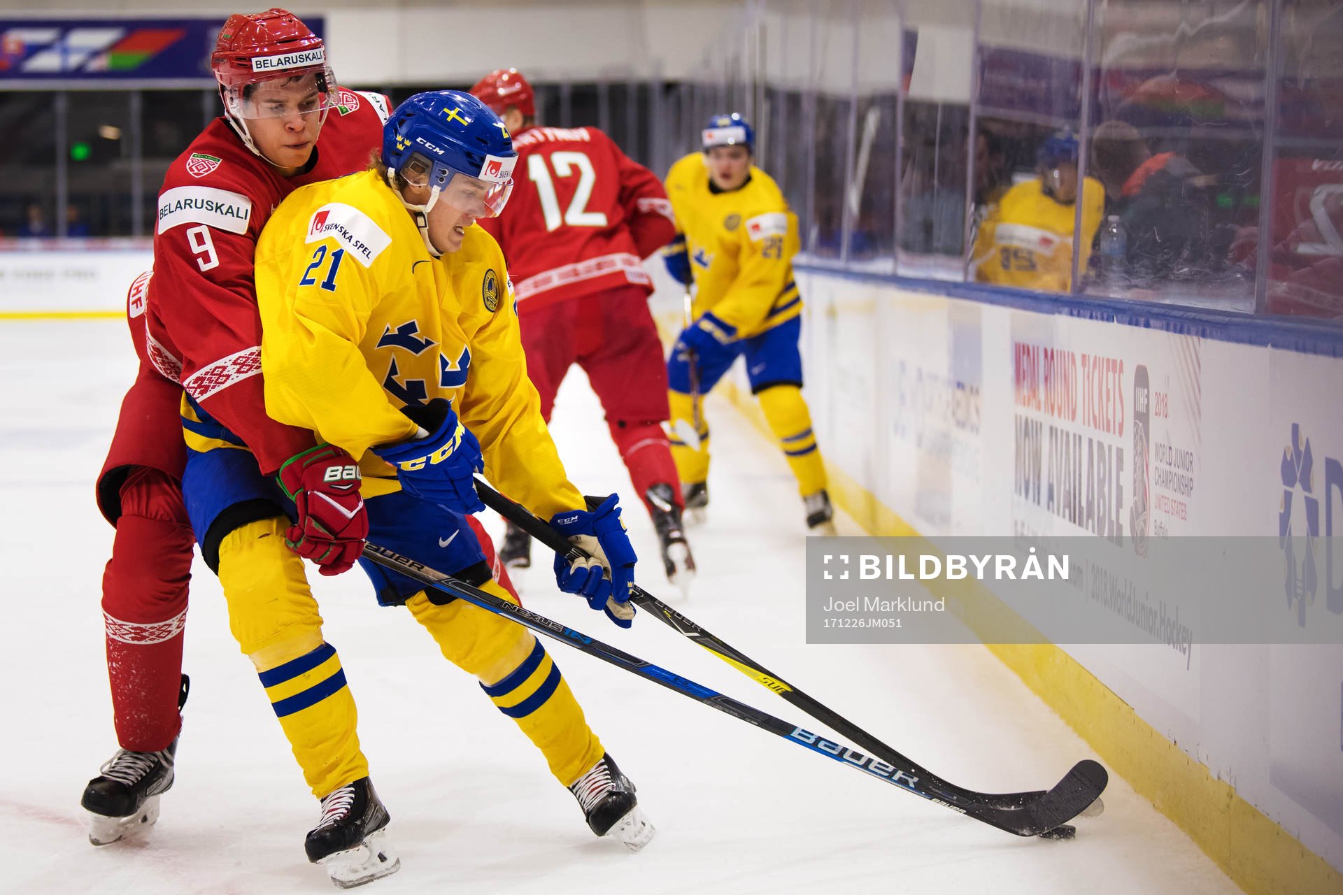 Belarus Ilya Litvinov och Sveriges Jesper Boqvist
