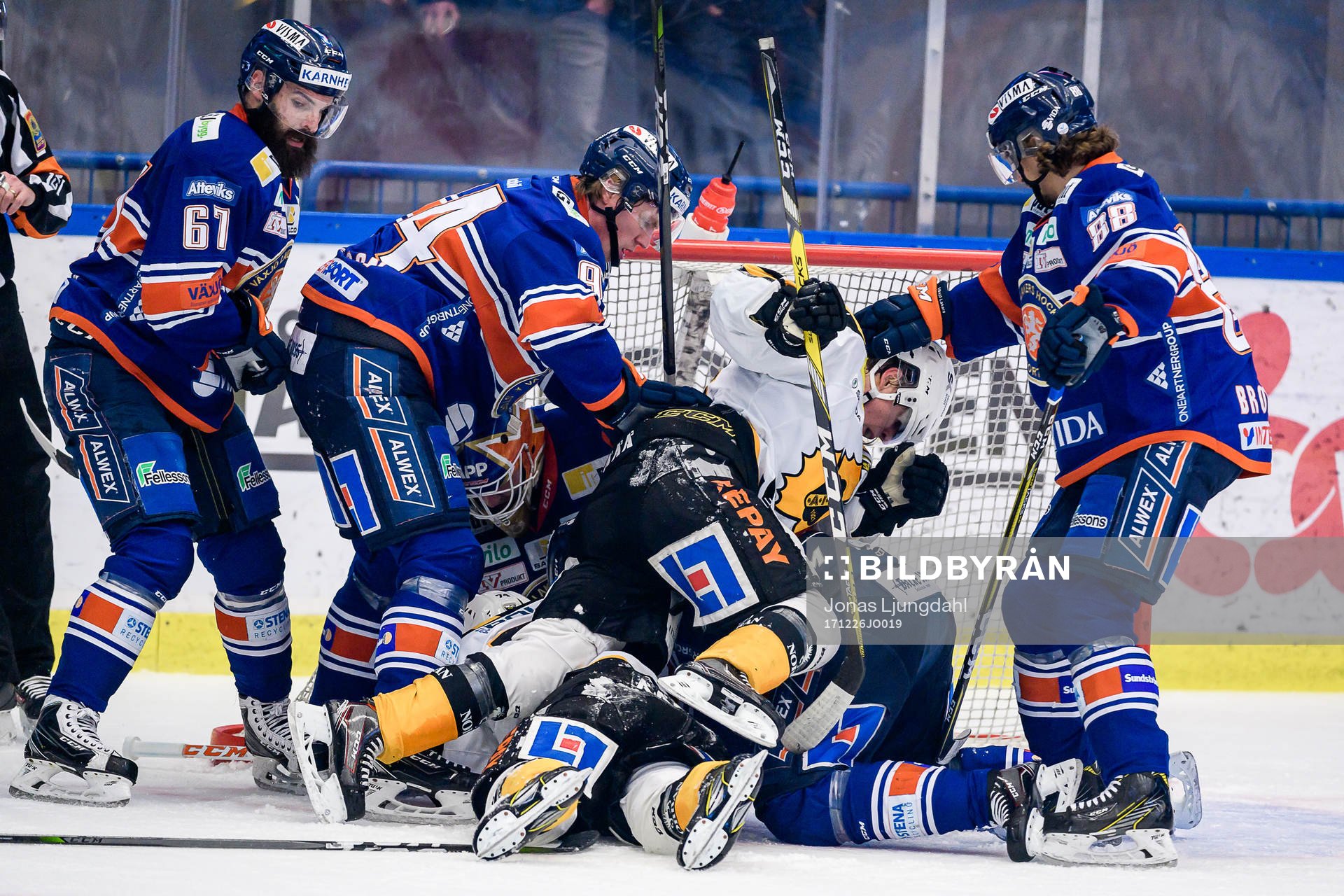 Växjös Linus Fröberg, Joel Persson, Adam Brodecki,