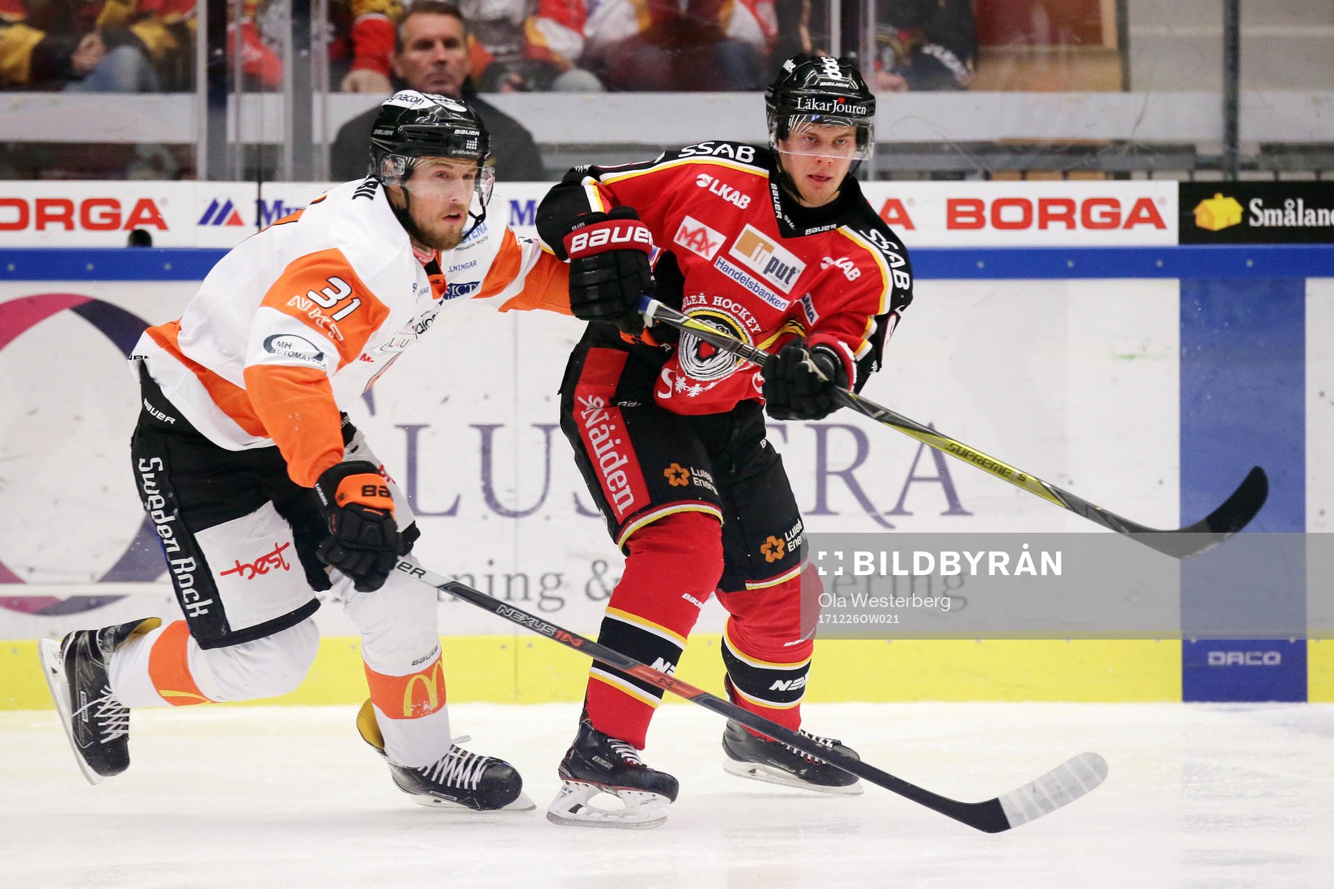 Karlskronas Marcus Paulsson och Luleås Viktor Grahn