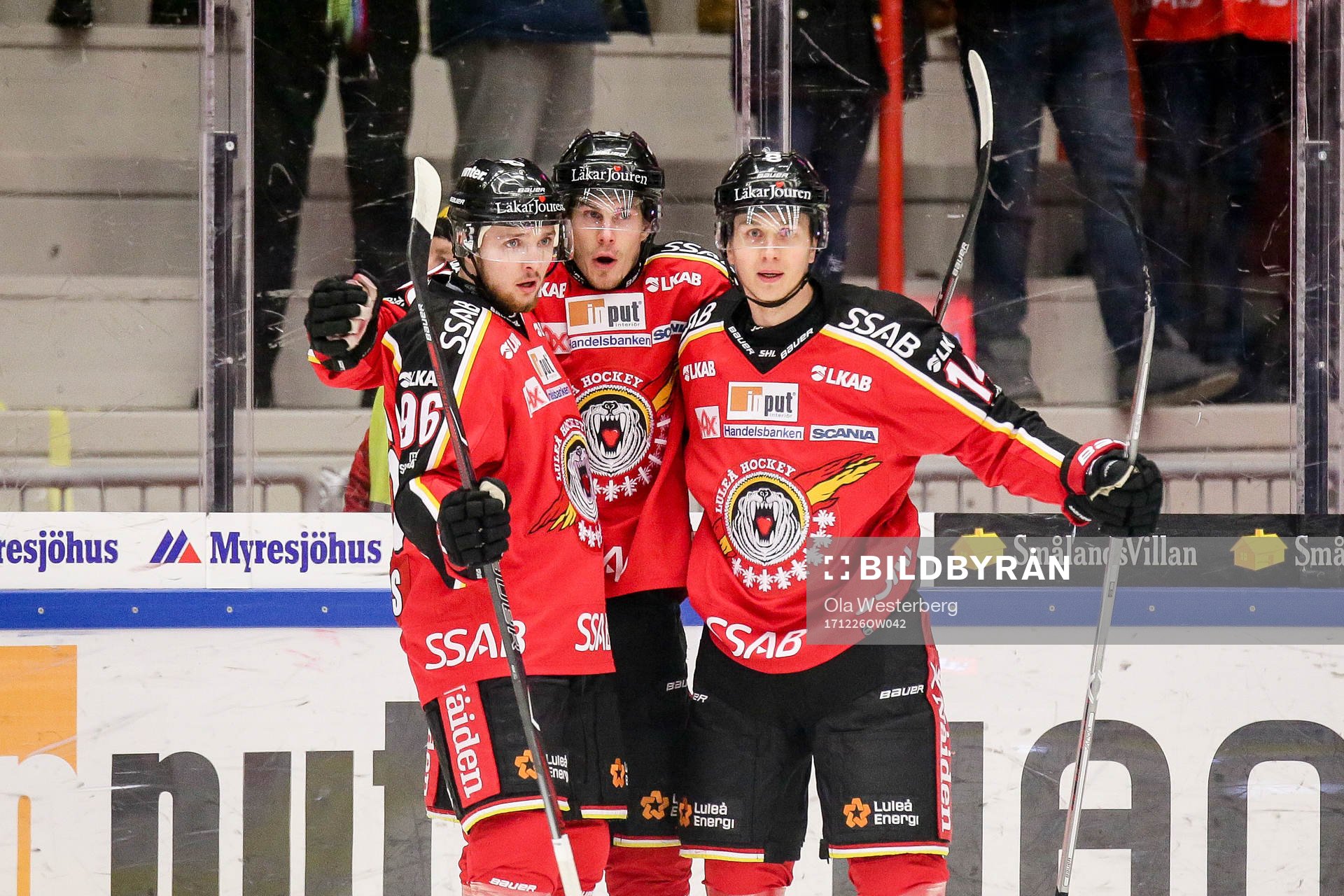 Luleås Robin Kovacs , Emil Larsson och Anton Toolanen