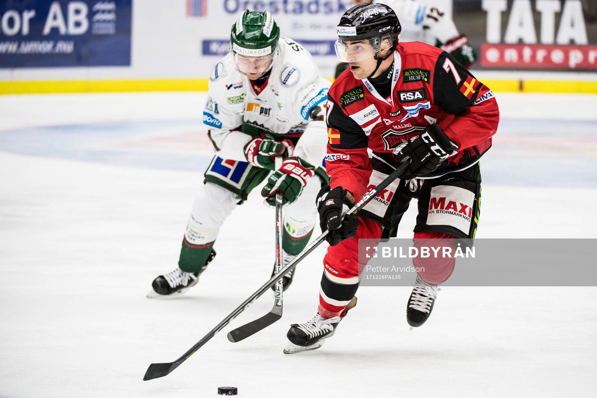 Malmö Redhawks Nils Andersson och Frölundas Christoffer
