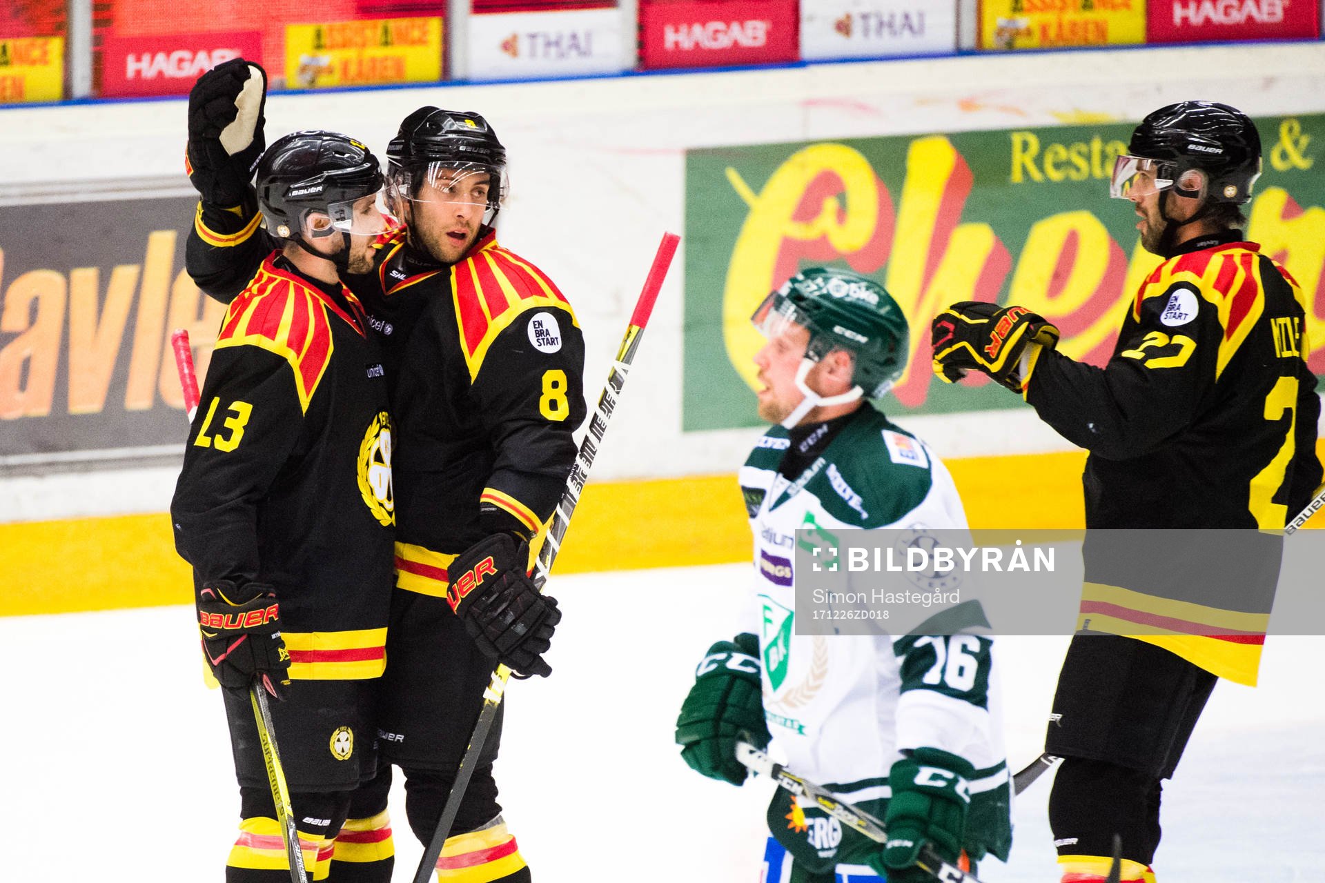 Brynäs Ryan Gunderson , Aaron Palushaj och Drew Miller