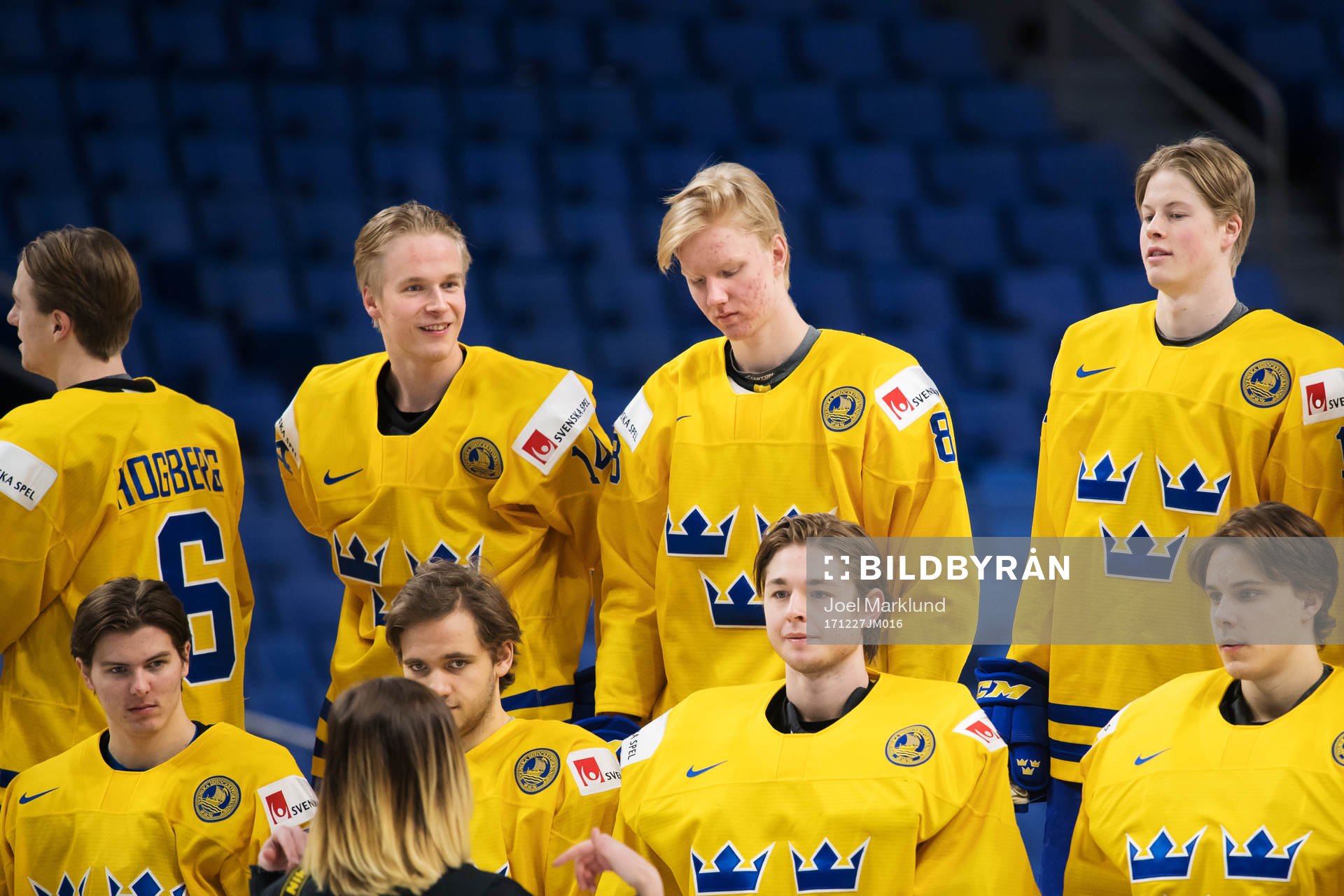 Elias Pettersson, Rasmus Dahlin och Fredrik Karlström på