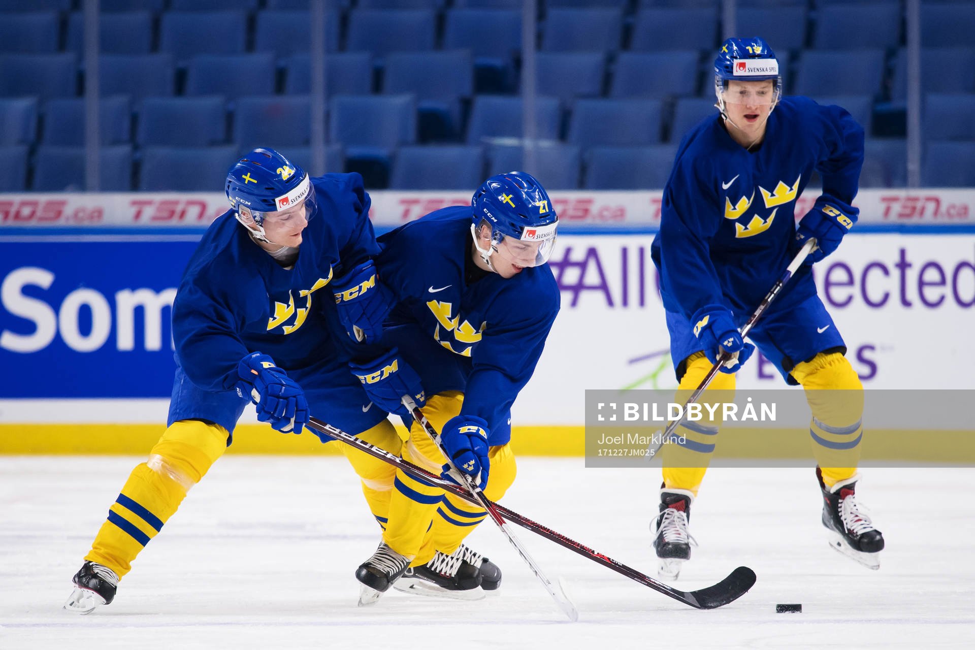 Lias Andersson, Jacob Moverare och Alexander Nylander på