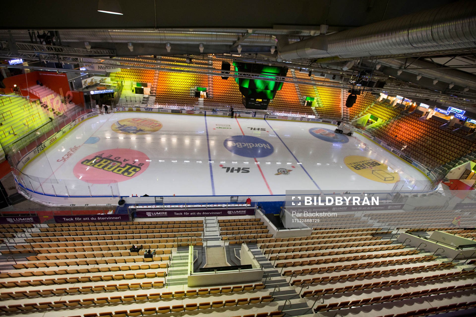 Coop Norrbotten arena före ishockeymatchen i SHL mellan