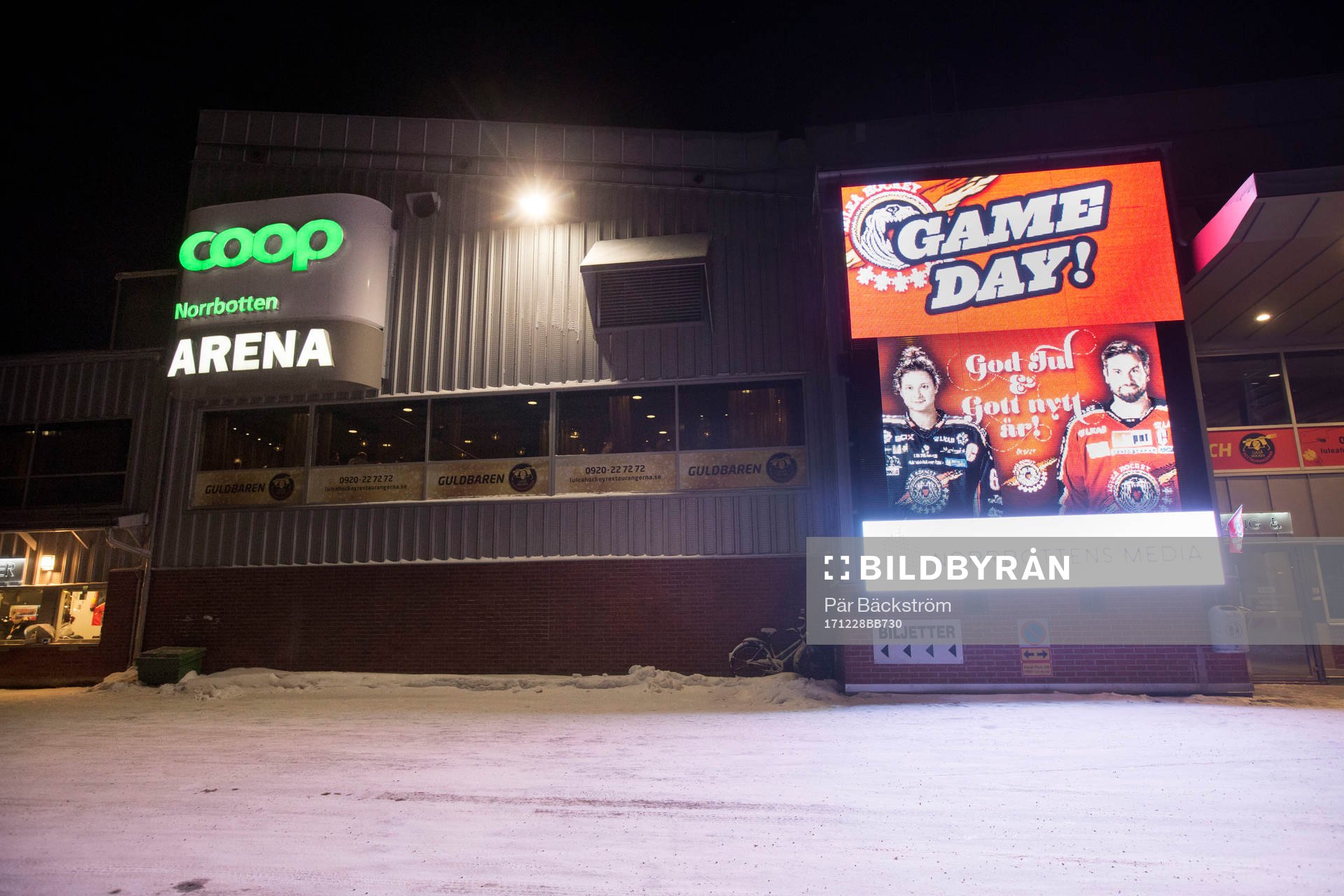 Coop Norrbotten arena före ishockeymatchen i SHL mellan