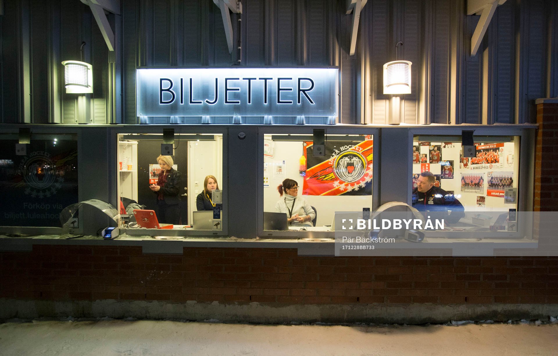 Biljettförsäljningen på Coop Norrbotten arena före