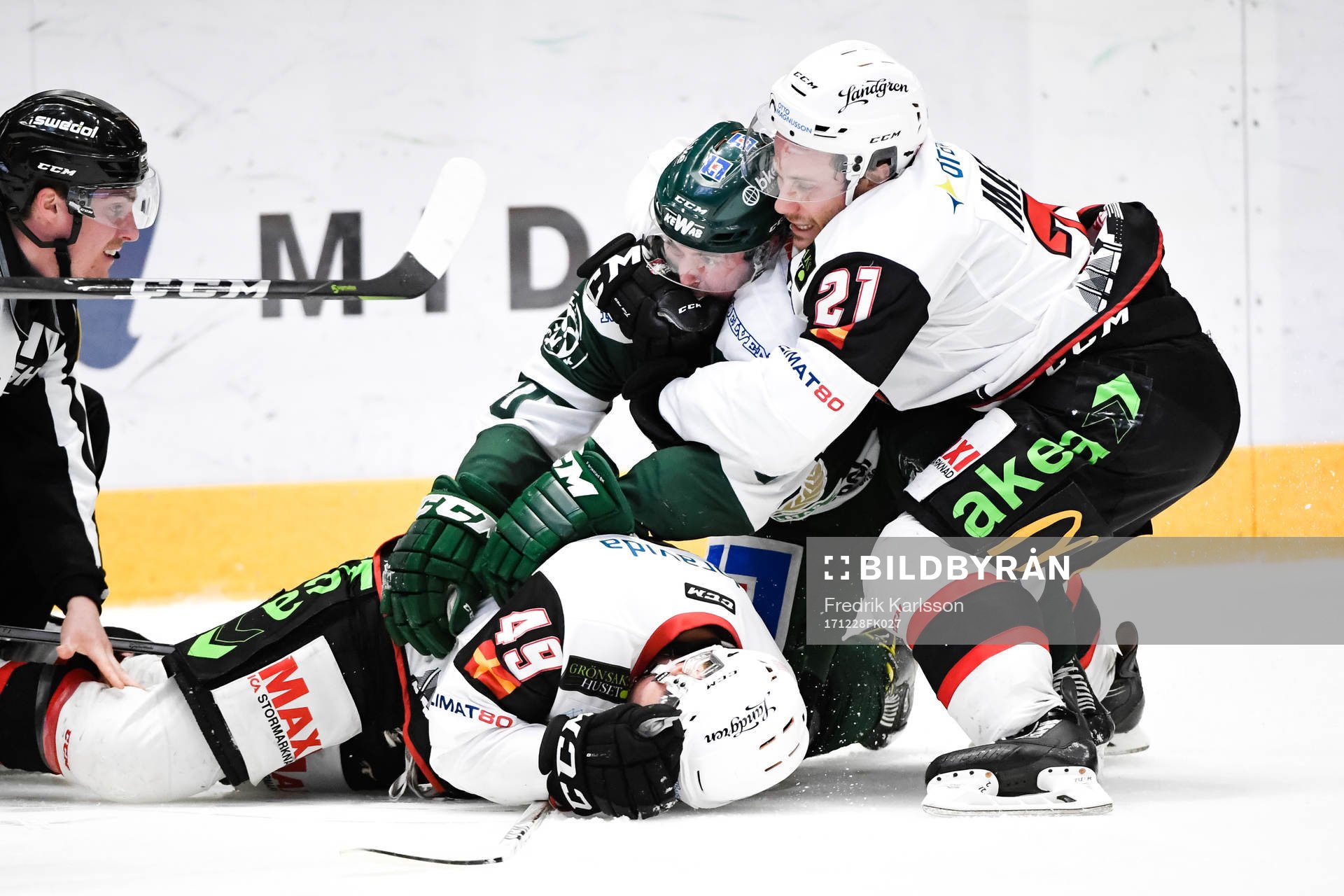 Malmö Redhawks Rhett Rakhshani och Andy Miele i bråk med