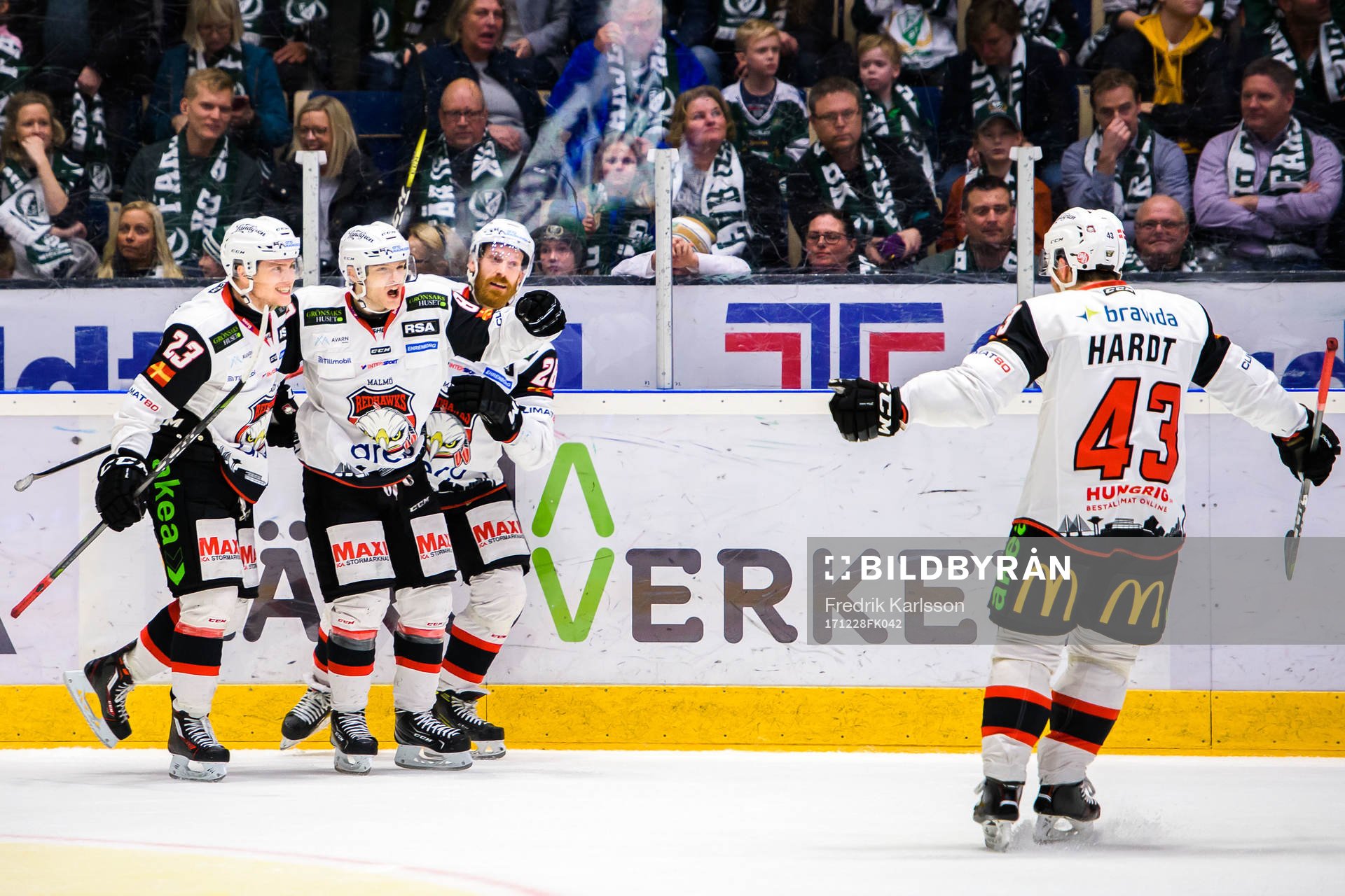 Malmö Redhawks Christoffer Forsberg, Johan Olofsson, Jens